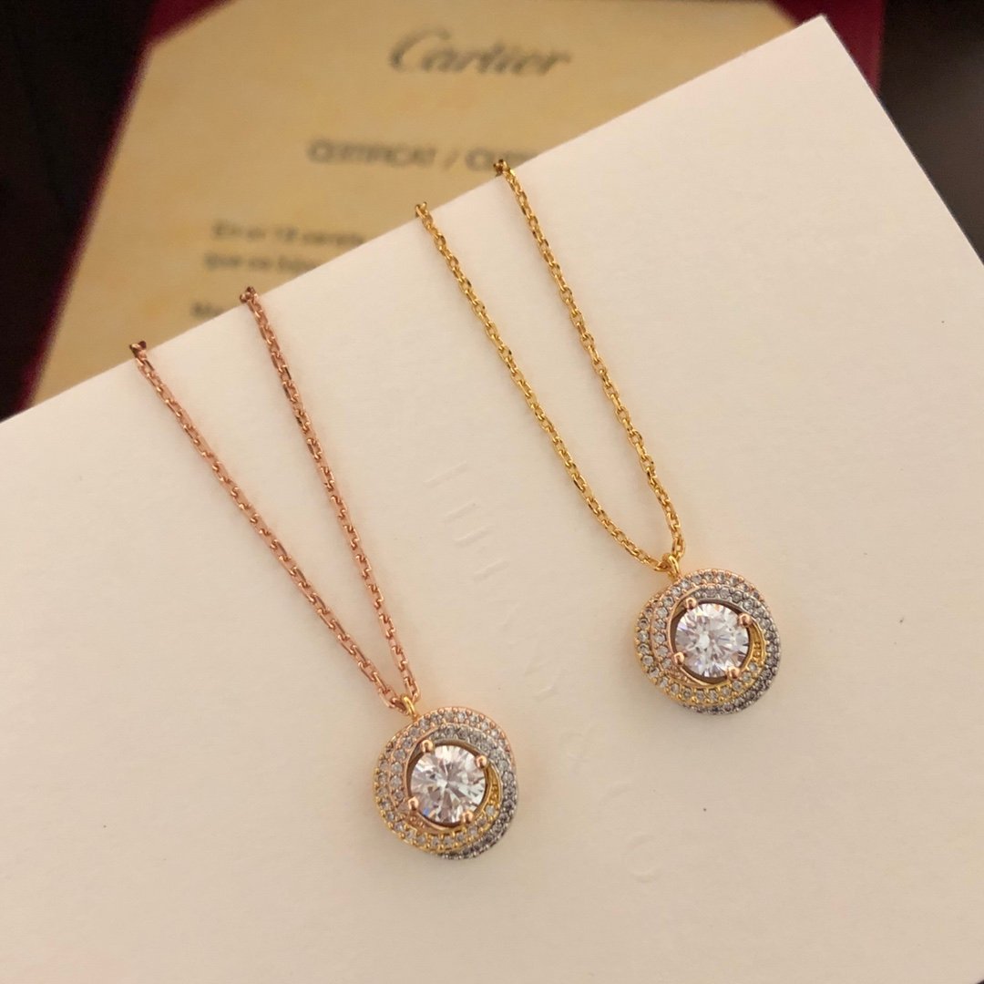 trinity pendant, 1 diamond, paved trinity pendant, 1 diamond, paved