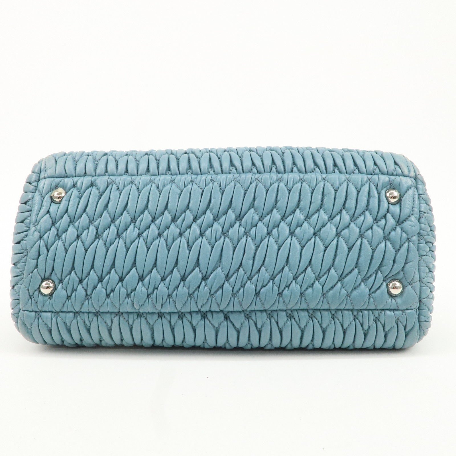 miu miu matelasse nappa crystal leather 2way bag rn0958 used miu miu matelasse nappa crystal leather 2way bag rn0958 used
