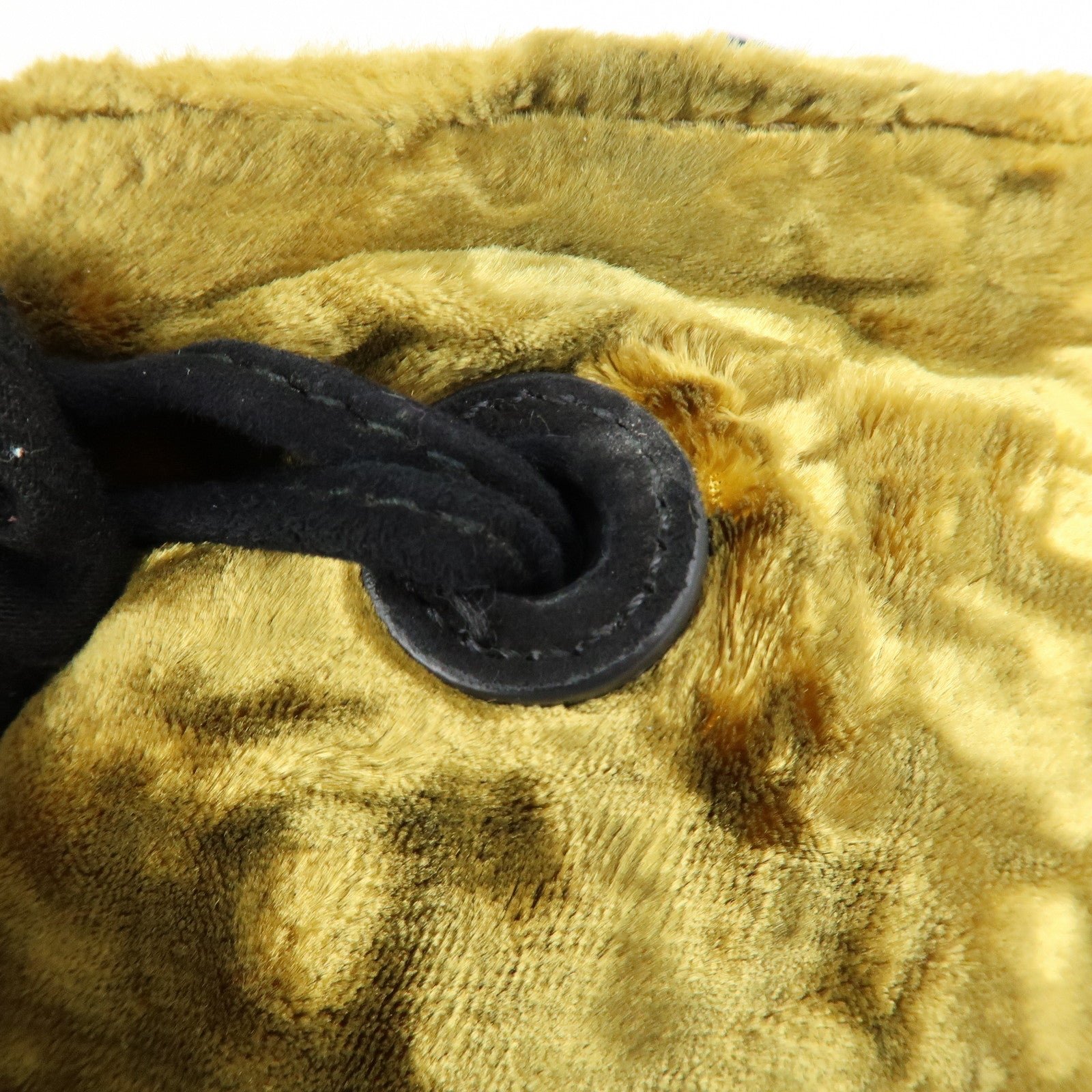 miu miu satin velour suede shoulder bag drawstring bag gold black used miu miu satin velour suede shoulder bag drawstring bag gold black used