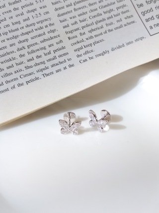 classic butterfly diamond petite stud earrings classic butterfly diamond petite stud earrings