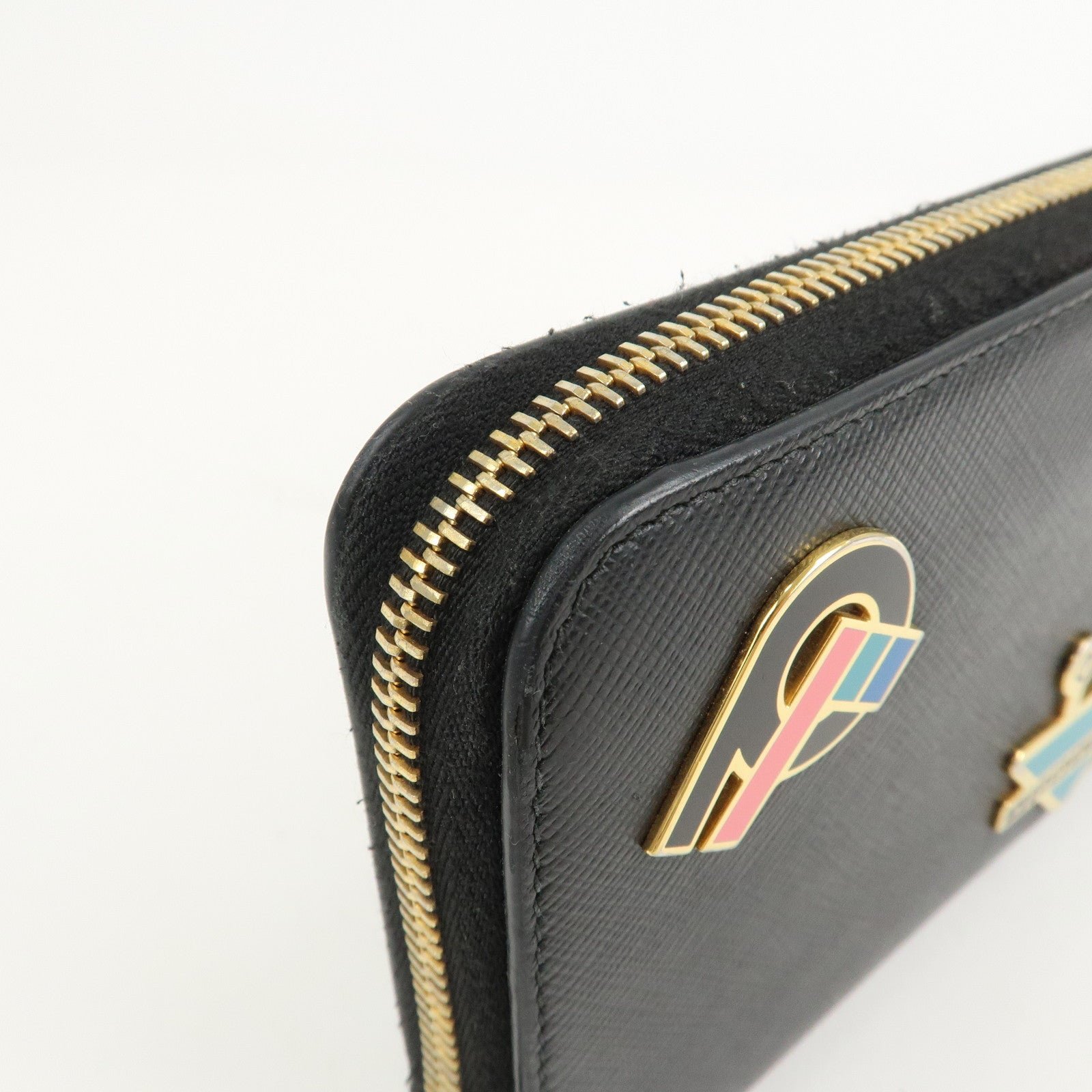 prada logo saffiano leather zippy long wallet black 1ml506 prada logo saffiano leather zippy long wallet black 1ml506