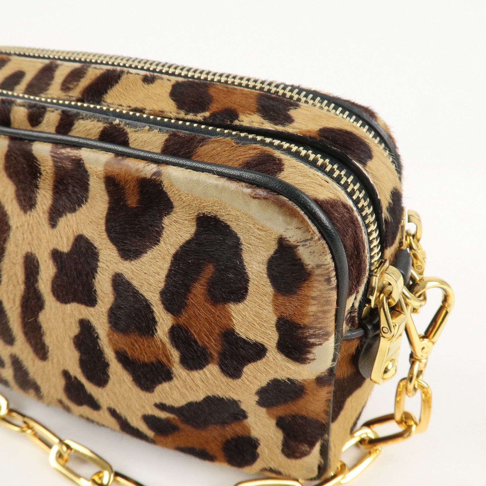 miu miu unborn calf leather shoulder bag beige brown used miu miu unborn calf leather shoulder bag beige brown used