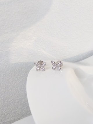 classic butterfly diamond petite stud earrings classic butterfly diamond petite stud earrings