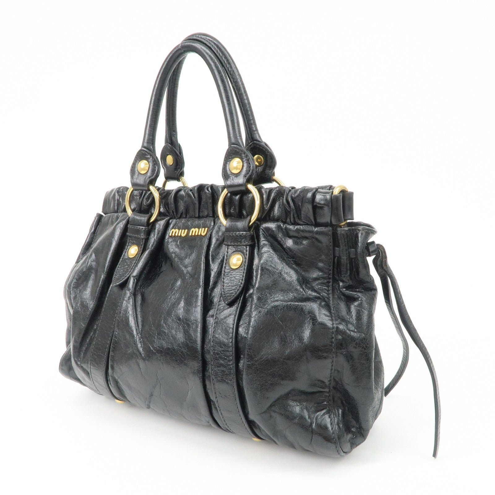 miu miu patent leather 2way tote bag shoulder bag black rt0383 miu miu patent leather 2way tote bag shoulder bag black rt0383