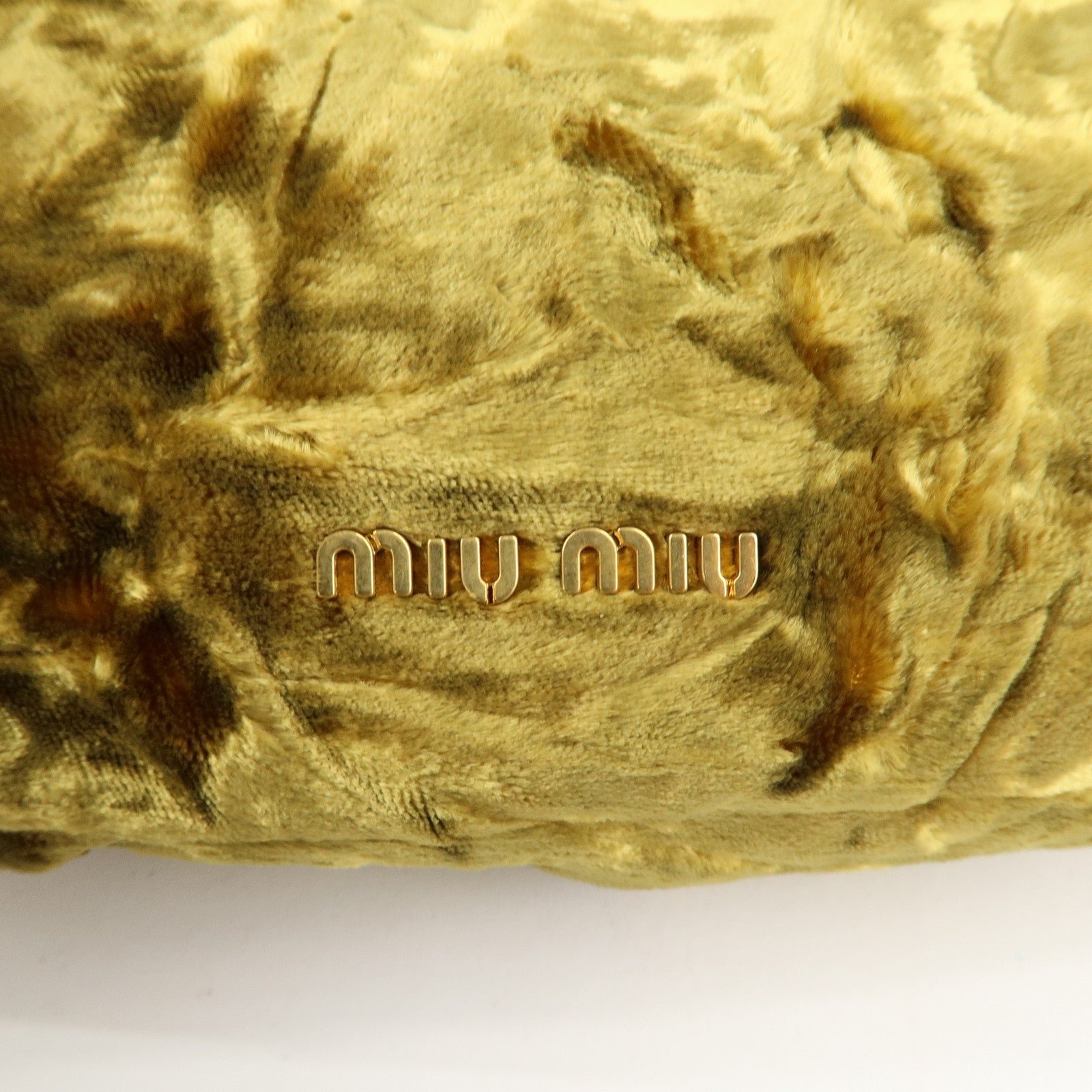 miu miu satin velour suede shoulder bag drawstring bag gold black used miu miu satin velour suede shoulder bag drawstring bag gold black used