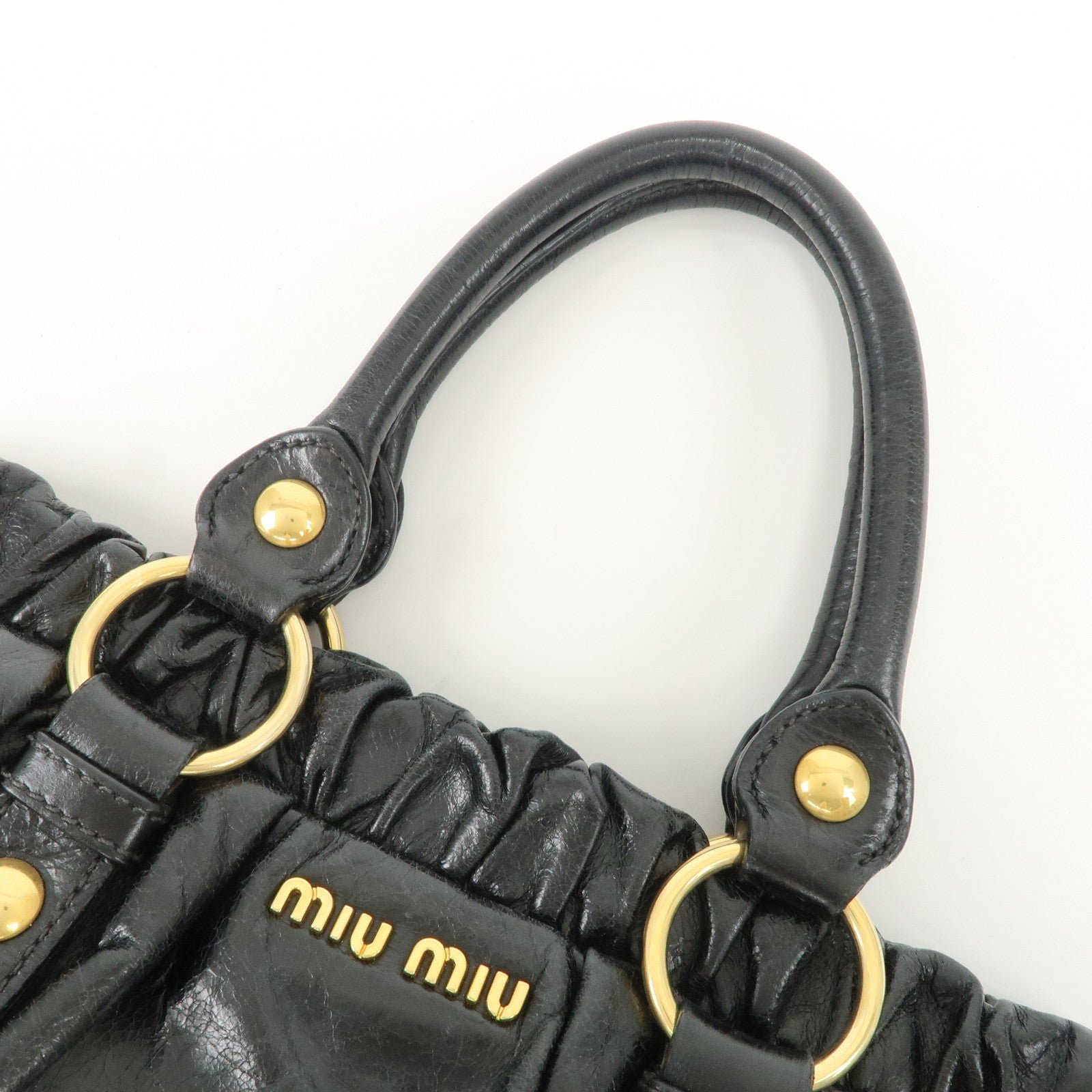 miu miu patent leather 2way tote bag shoulder bag black rt0383 miu miu patent leather 2way tote bag shoulder bag black rt0383