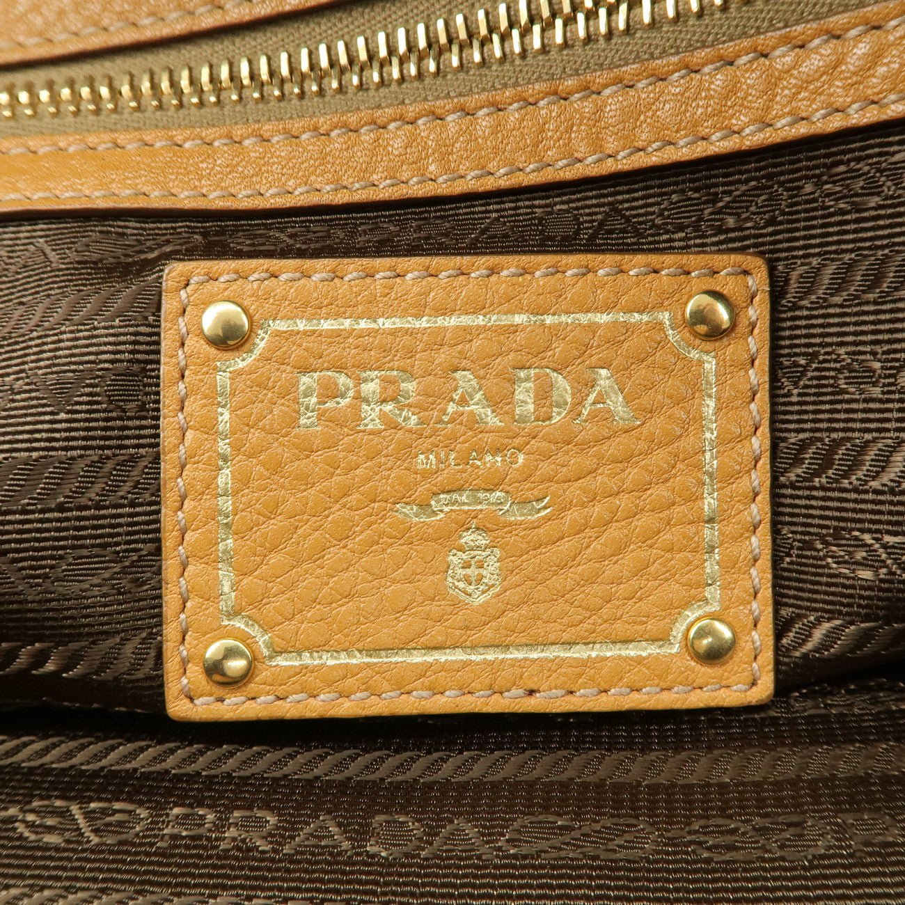 prada logo leather chain shoulder bag boston bag hand bag camel bl0692 used prada logo leather chain shoulder bag boston bag hand bag camel bl0692 used