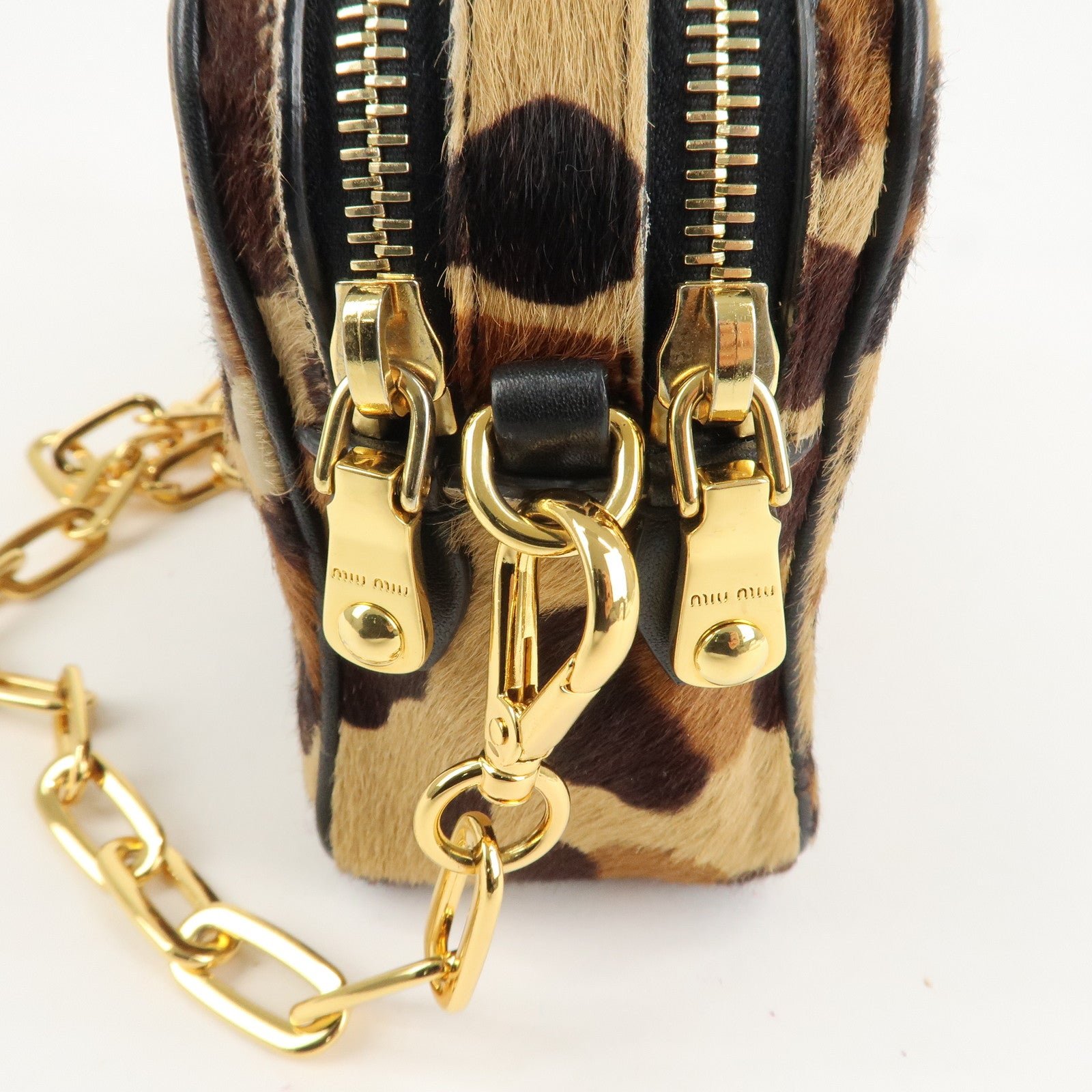 miu miu unborn calf leather shoulder bag beige brown used miu miu unborn calf leather shoulder bag beige brown used