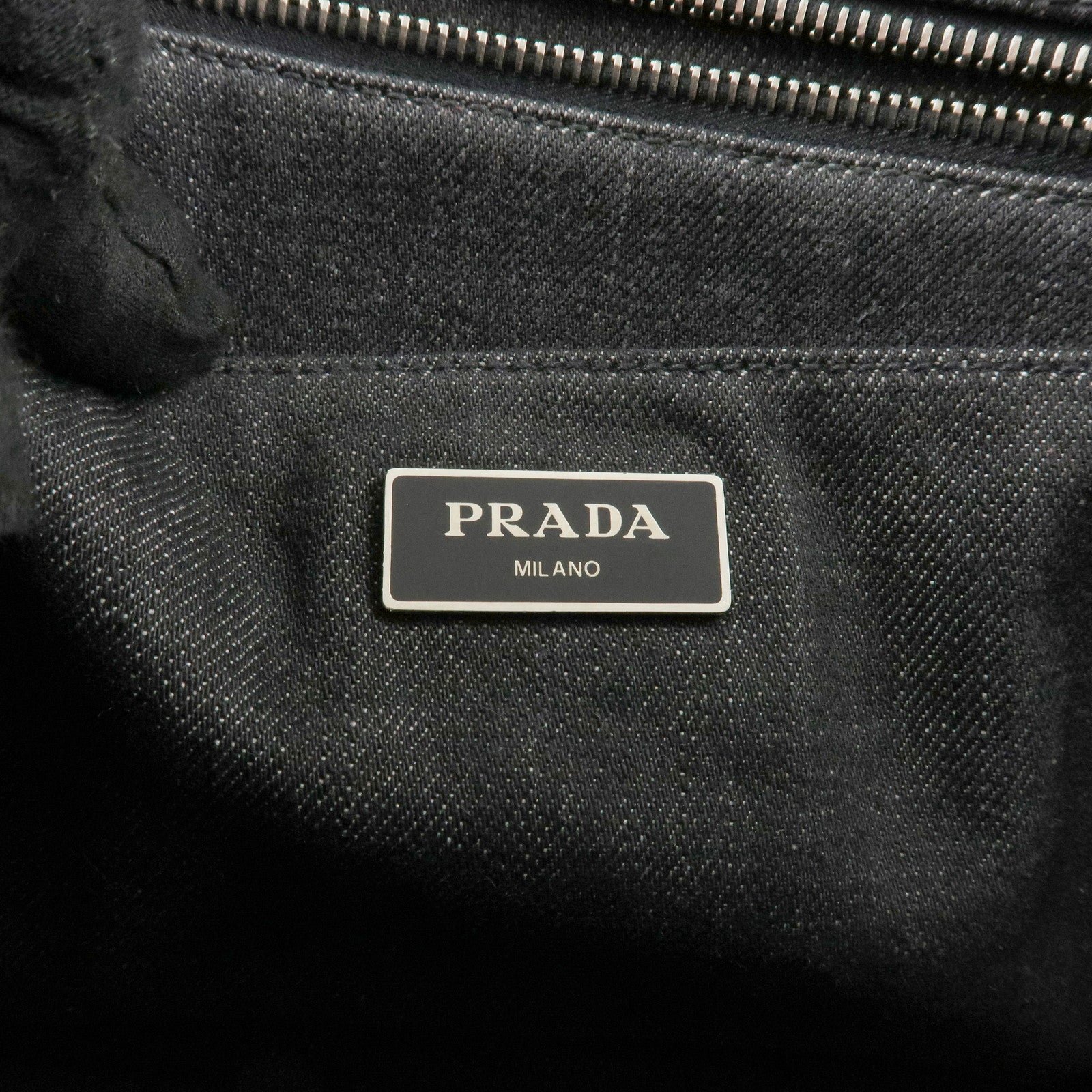 prada canapa mini canvas studs 2way shoulder bag hand bag black b2439g used prada canapa mini canvas studs 2way shoulder bag hand bag black b2439g used