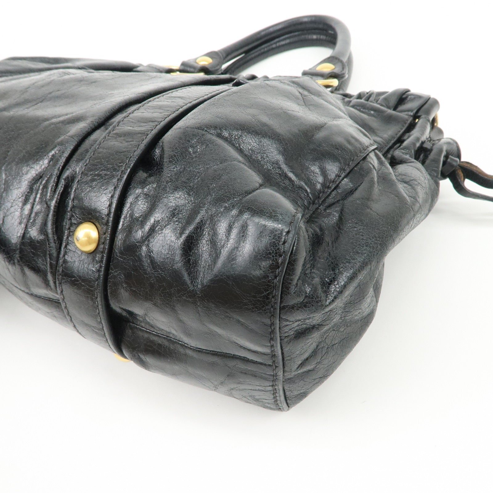 miu miu patent leather 2way tote bag shoulder bag black rt0383 miu miu patent leather 2way tote bag shoulder bag black rt0383