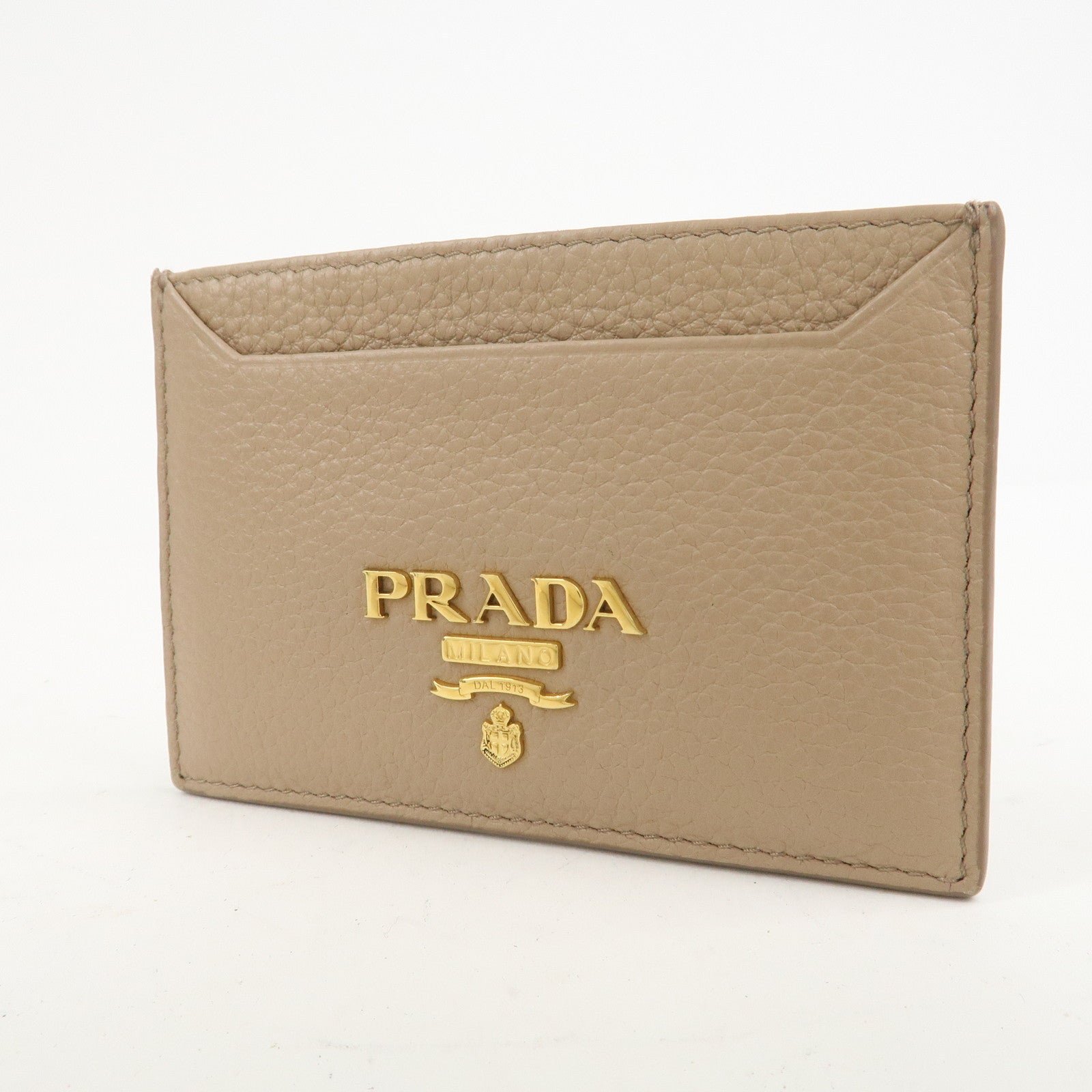 prada leather card case card holder beige 1mc208 prada leather card case card holder beige 1mc208