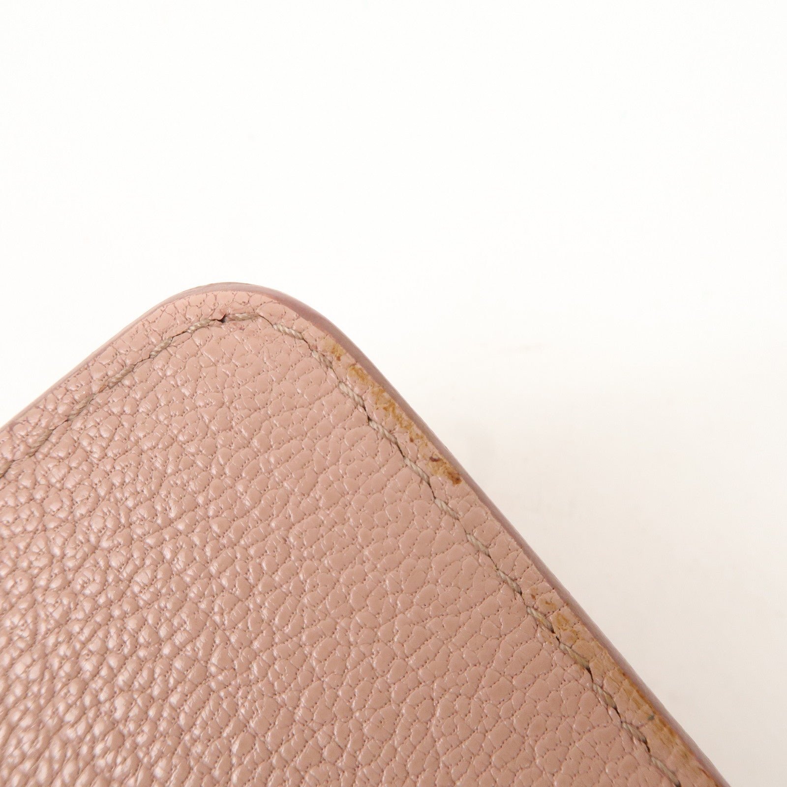 miu miu leather double hook bi fold wallet pink gold hardware used miu miu leather double hook bi fold wallet pink gold hardware used