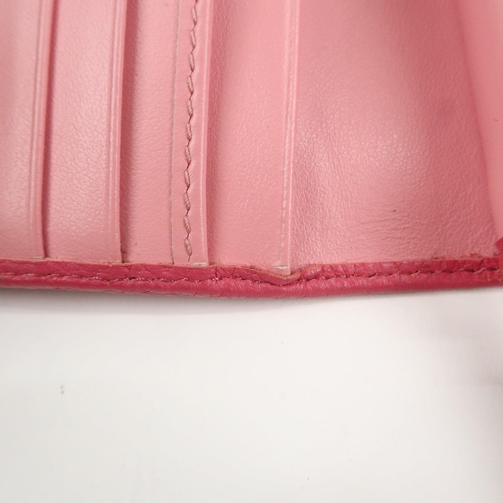 prada logo leather bi fold wallet small wallet pink 1ml018 used prada logo leather bi fold wallet small wallet pink 1ml018 used