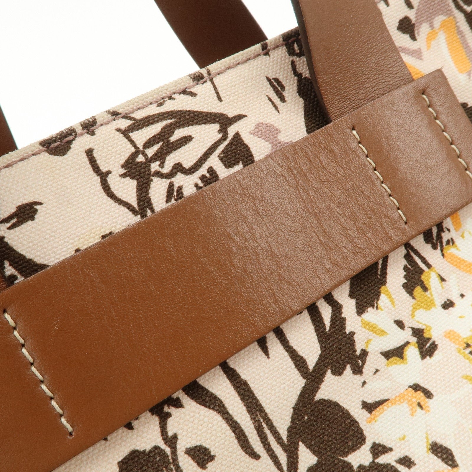 miu miu leather canvas 2way hand bag tote bag brown pink 5ba085 used miu miu leather canvas 2way hand bag tote bag brown pink 5ba085 used