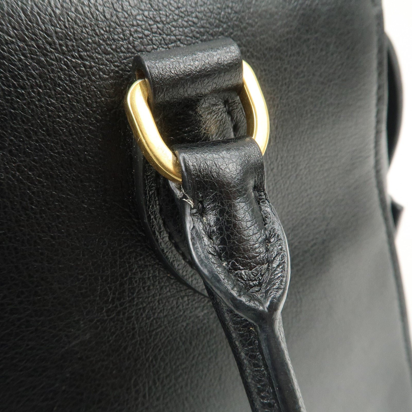 prada leather 2way bag hand bag black gold hardware used prada leather 2way bag hand bag black gold hardware used
