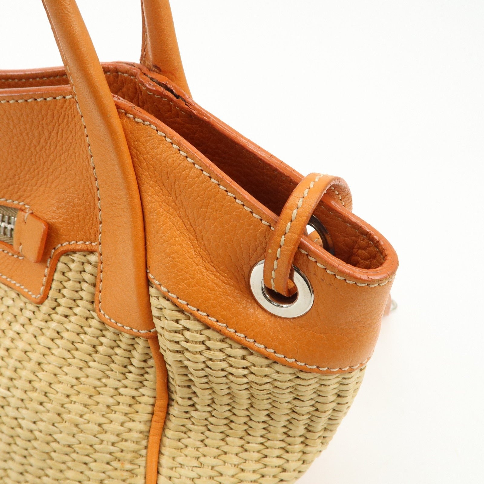 prada triangle logo raffia leather shoulder bag beige orange prada triangle logo raffia leather shoulder bag beige orange