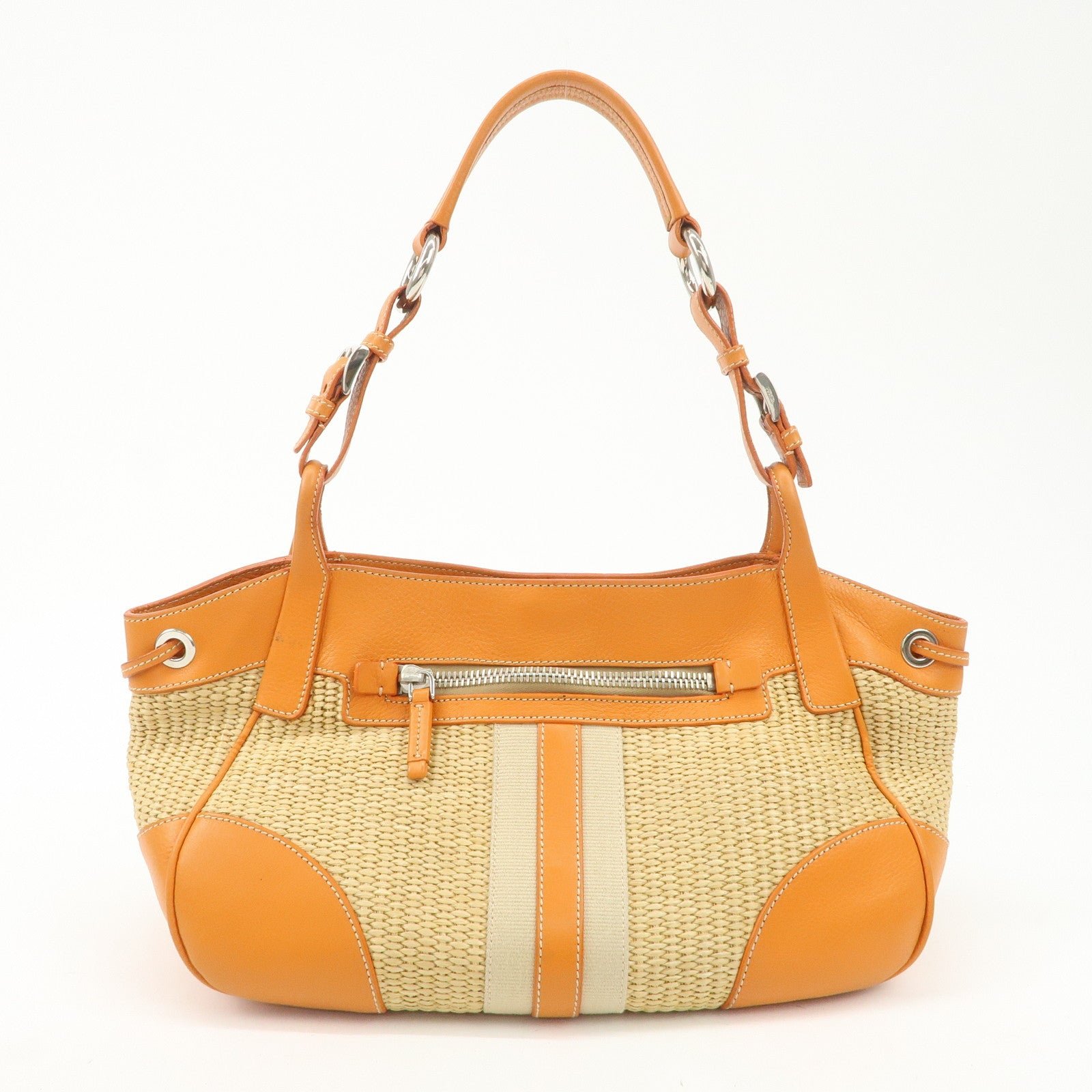 prada triangle logo raffia leather shoulder bag beige orange prada triangle logo raffia leather shoulder bag beige orange