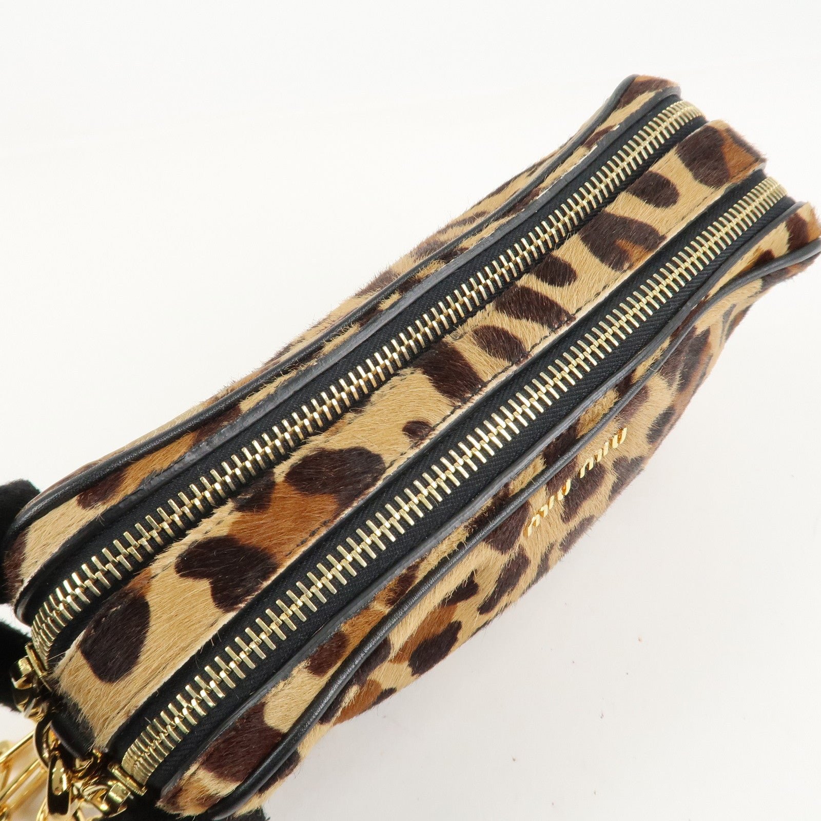 miu miu unborn calf leather shoulder bag beige brown used miu miu unborn calf leather shoulder bag beige brown used
