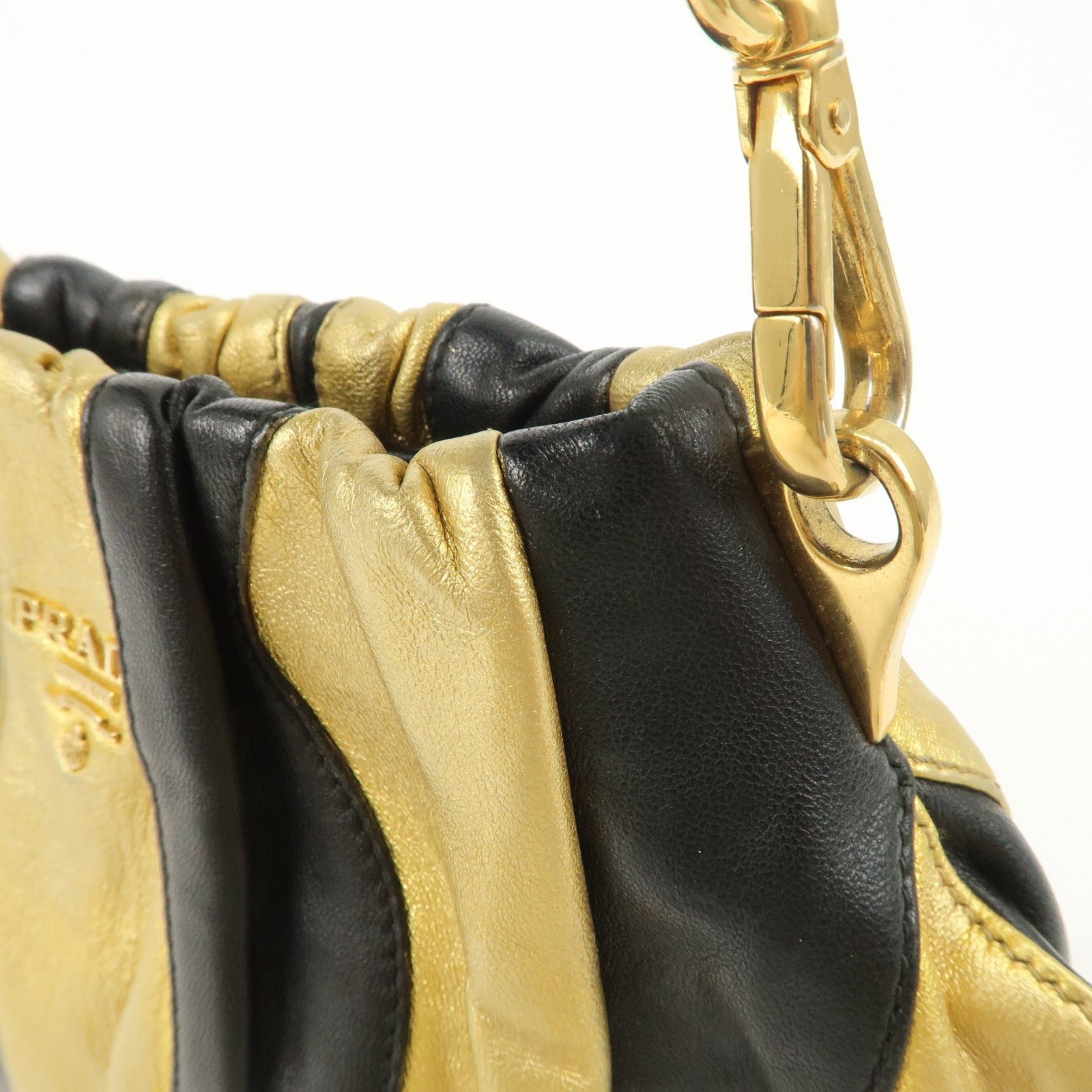 prada leather hand bag black gold hardware prada leather hand bag black gold hardware