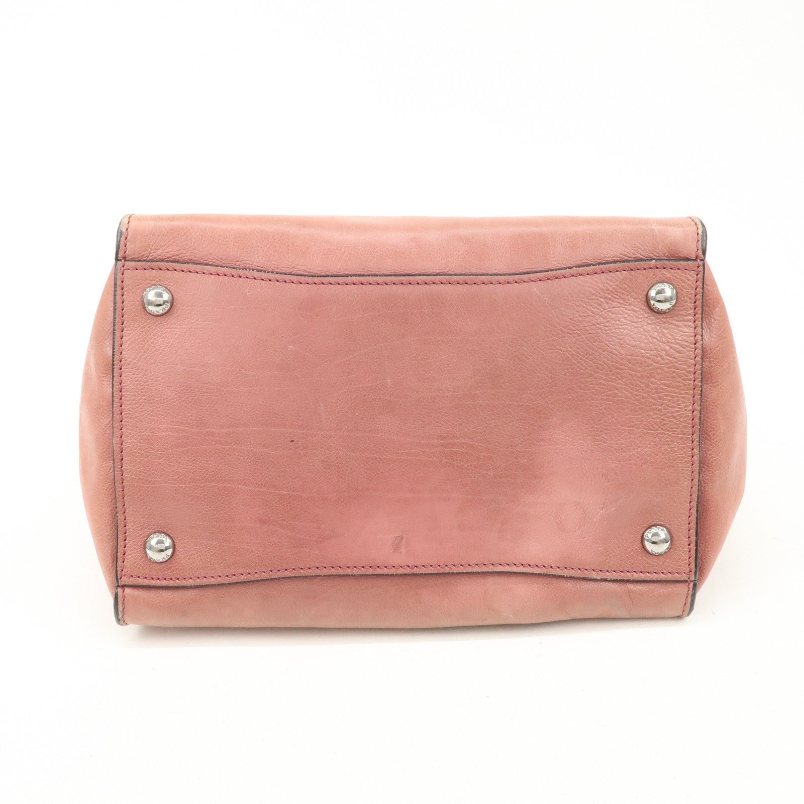prada triangle logo leather 2way tote bag hand bag pink b2625m prada triangle logo leather 2way tote bag hand bag pink b2625m