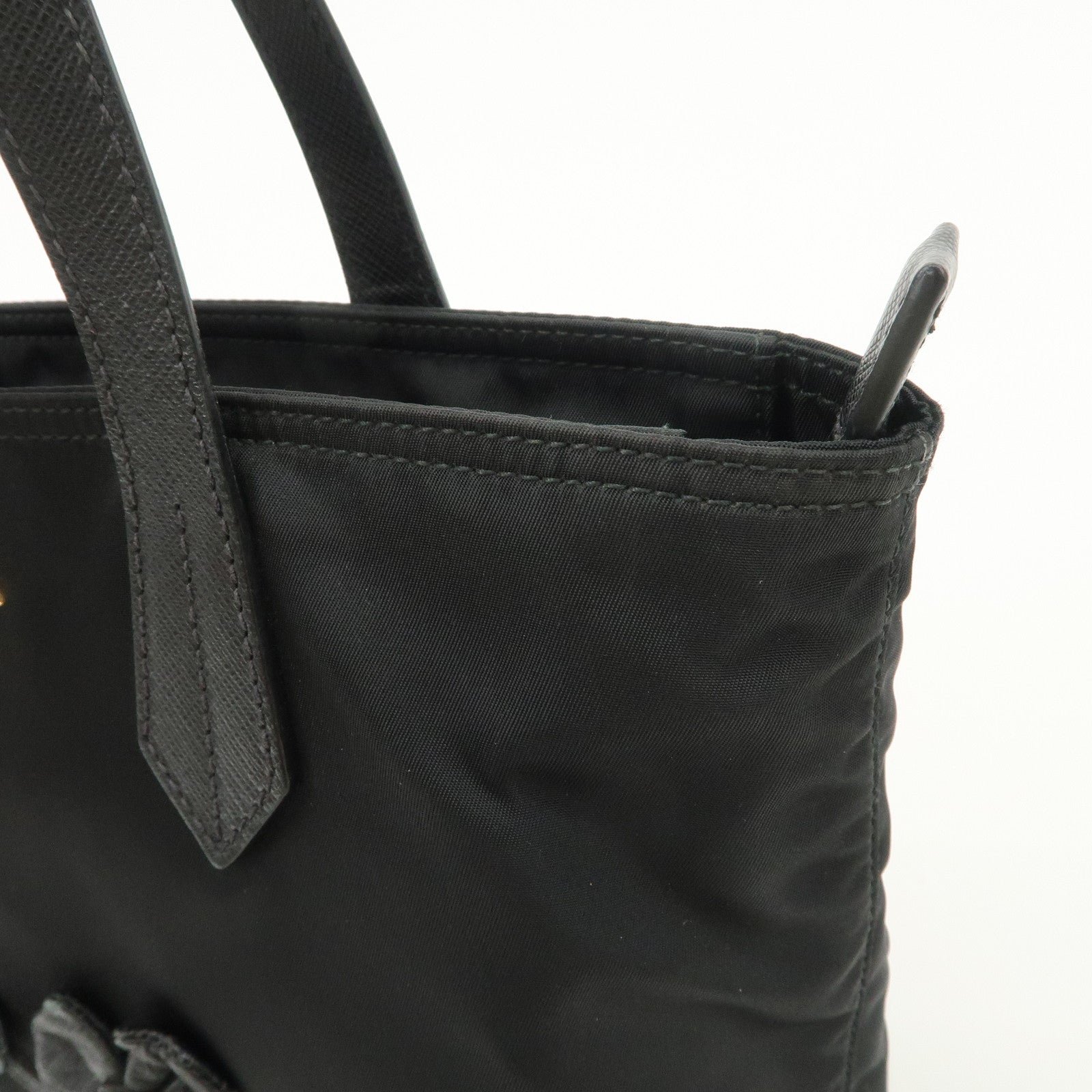 prada nylon leather hand bag black gold hardware 1ba084 prada nylon leather hand bag black gold hardware 1ba084