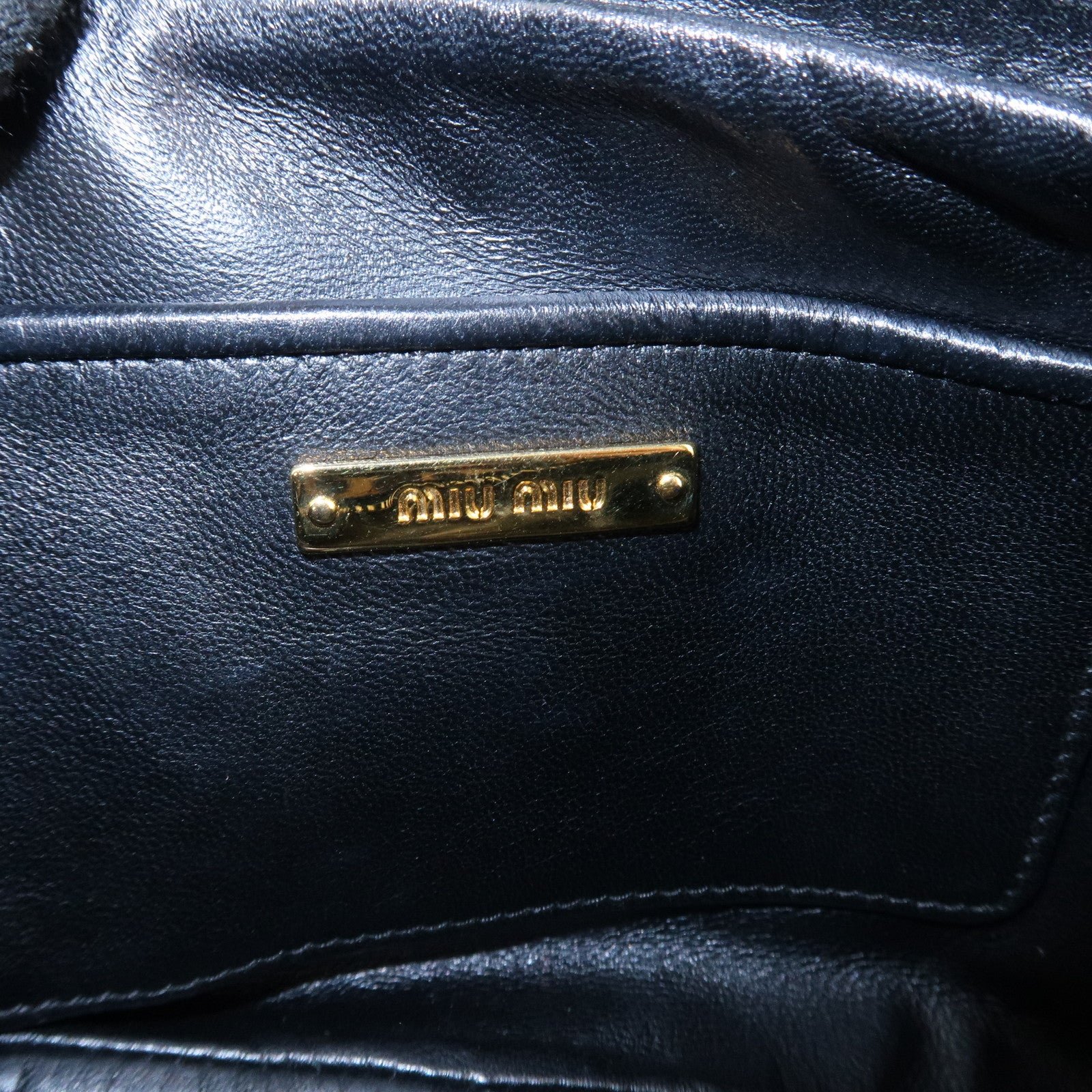 miu miu unborn calf leather shoulder bag beige brown used miu miu unborn calf leather shoulder bag beige brown used