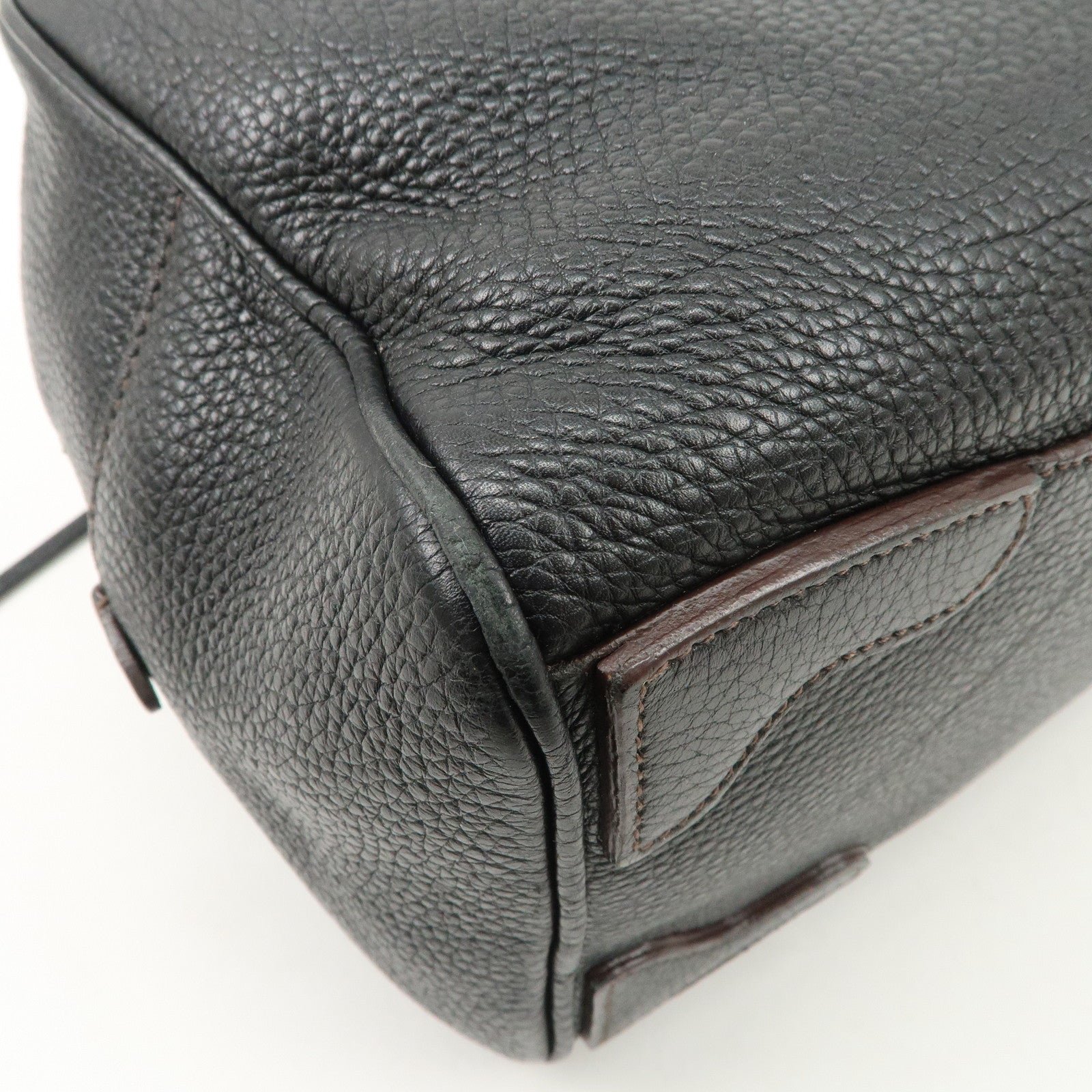 prada logo leather hand bag mini boston bag black bl0471 used prada logo leather hand bag mini boston bag black bl0471 used
