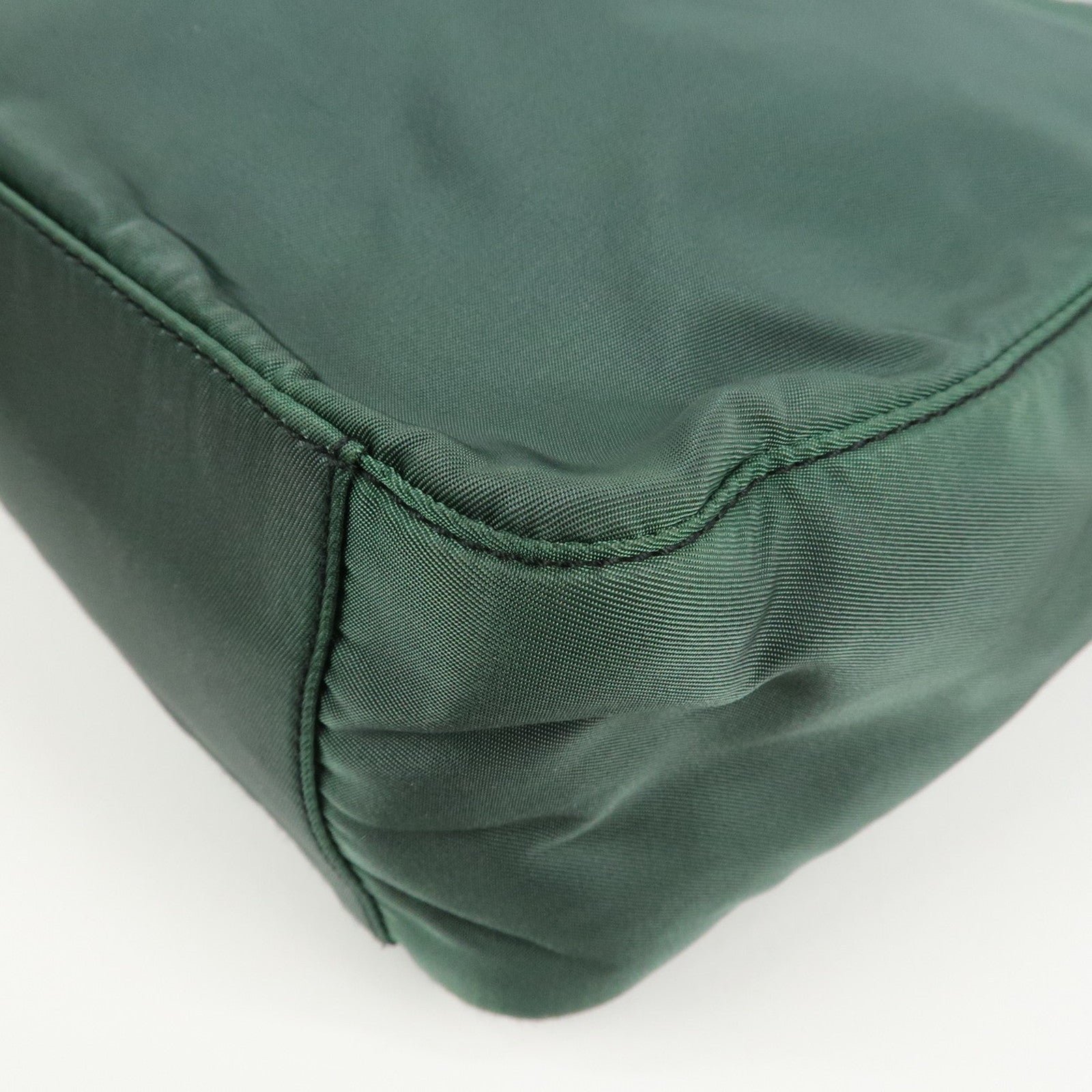 prada triangle logo nylon leather tote bag green prada triangle logo nylon leather tote bag green