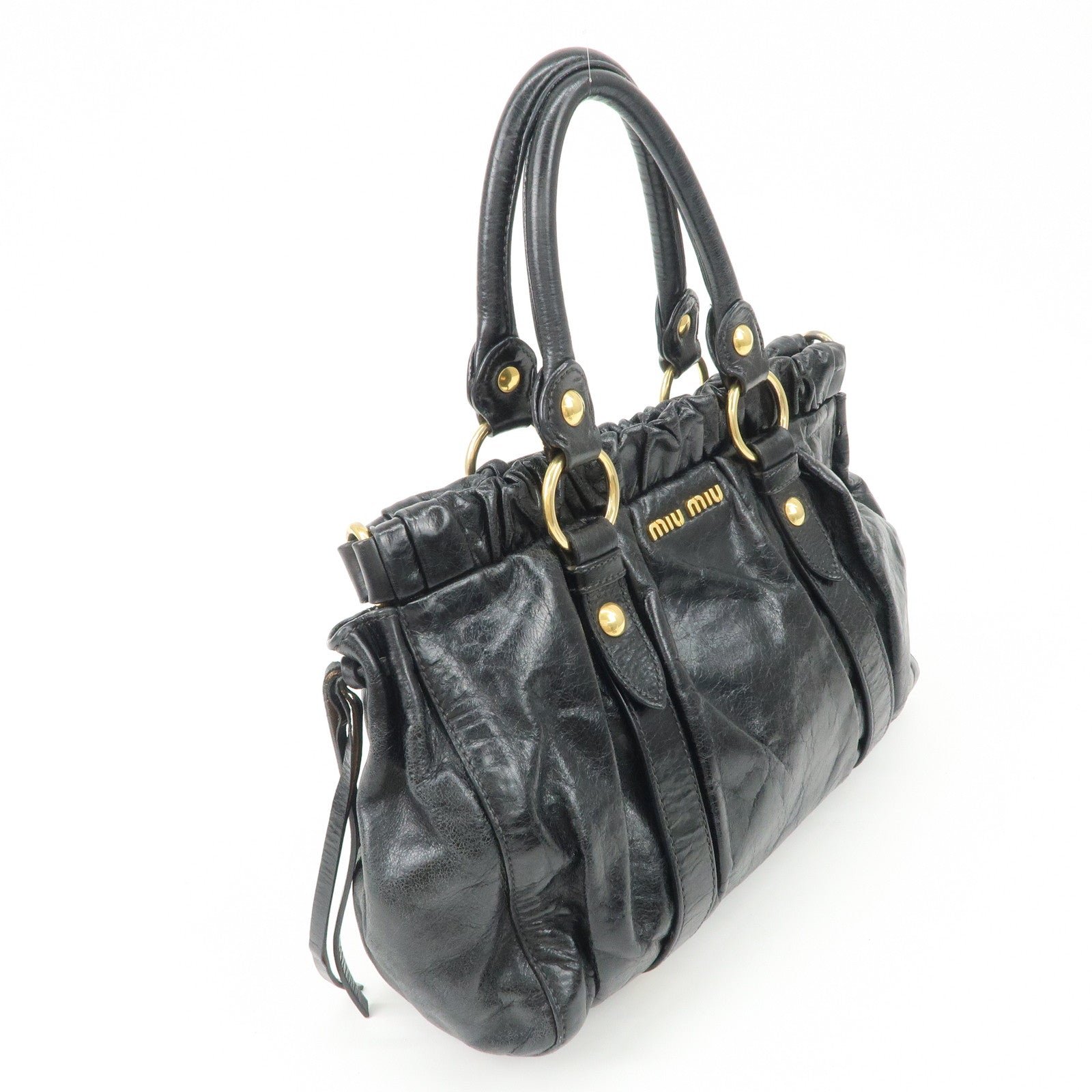 miu miu patent leather 2way tote bag shoulder bag black rt0383 miu miu patent leather 2way tote bag shoulder bag black rt0383