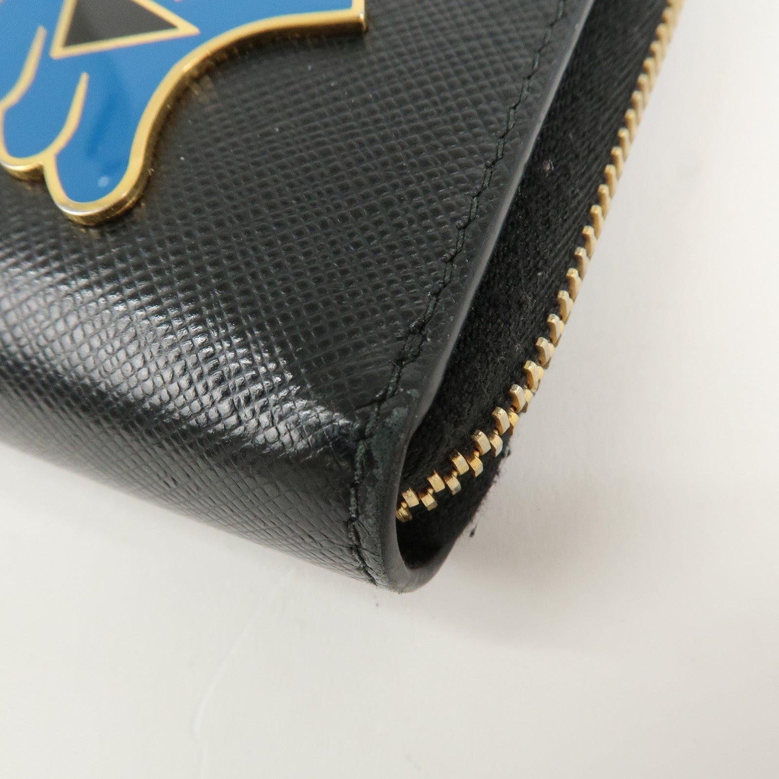 prada logo saffiano leather zippy long wallet black 1ml506 prada logo saffiano leather zippy long wallet black 1ml506