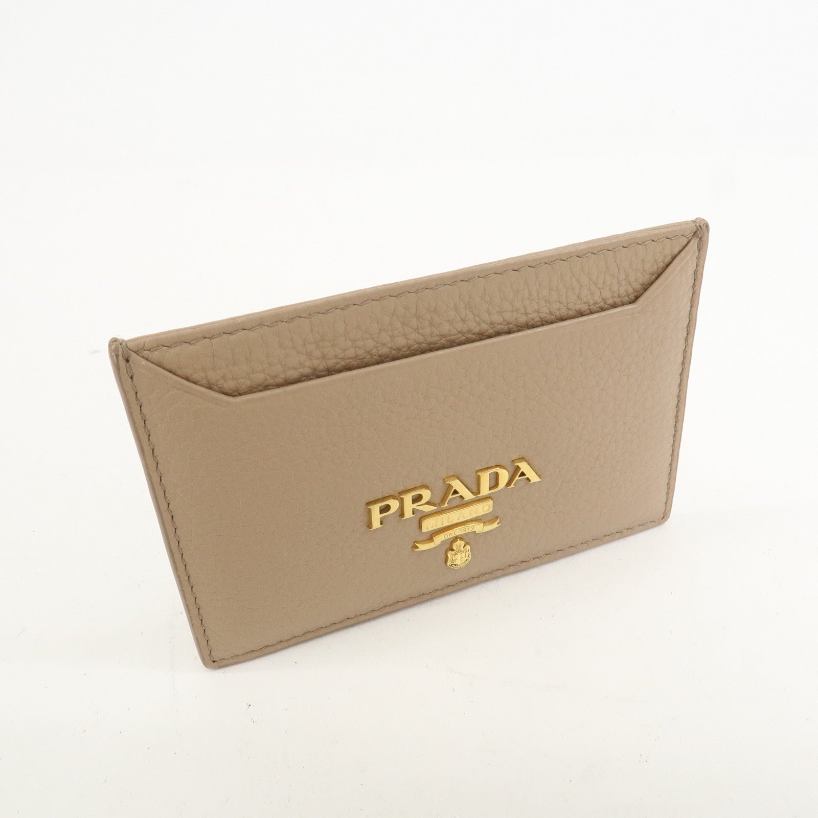 prada leather card case card holder beige 1mc208 prada leather card case card holder beige 1mc208