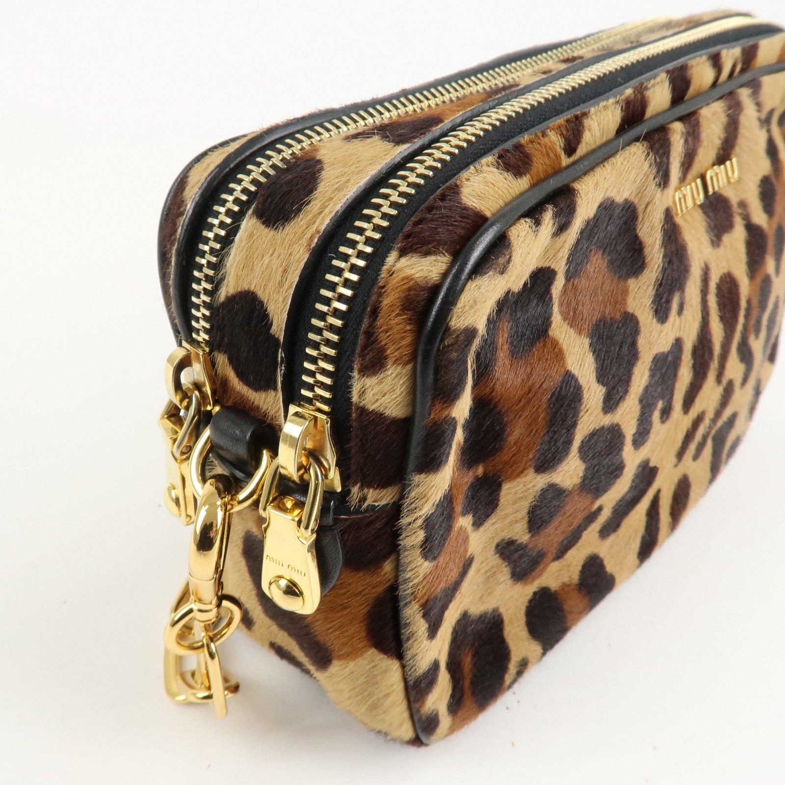 miu miu unborn calf leather shoulder bag beige brown used miu miu unborn calf leather shoulder bag beige brown used