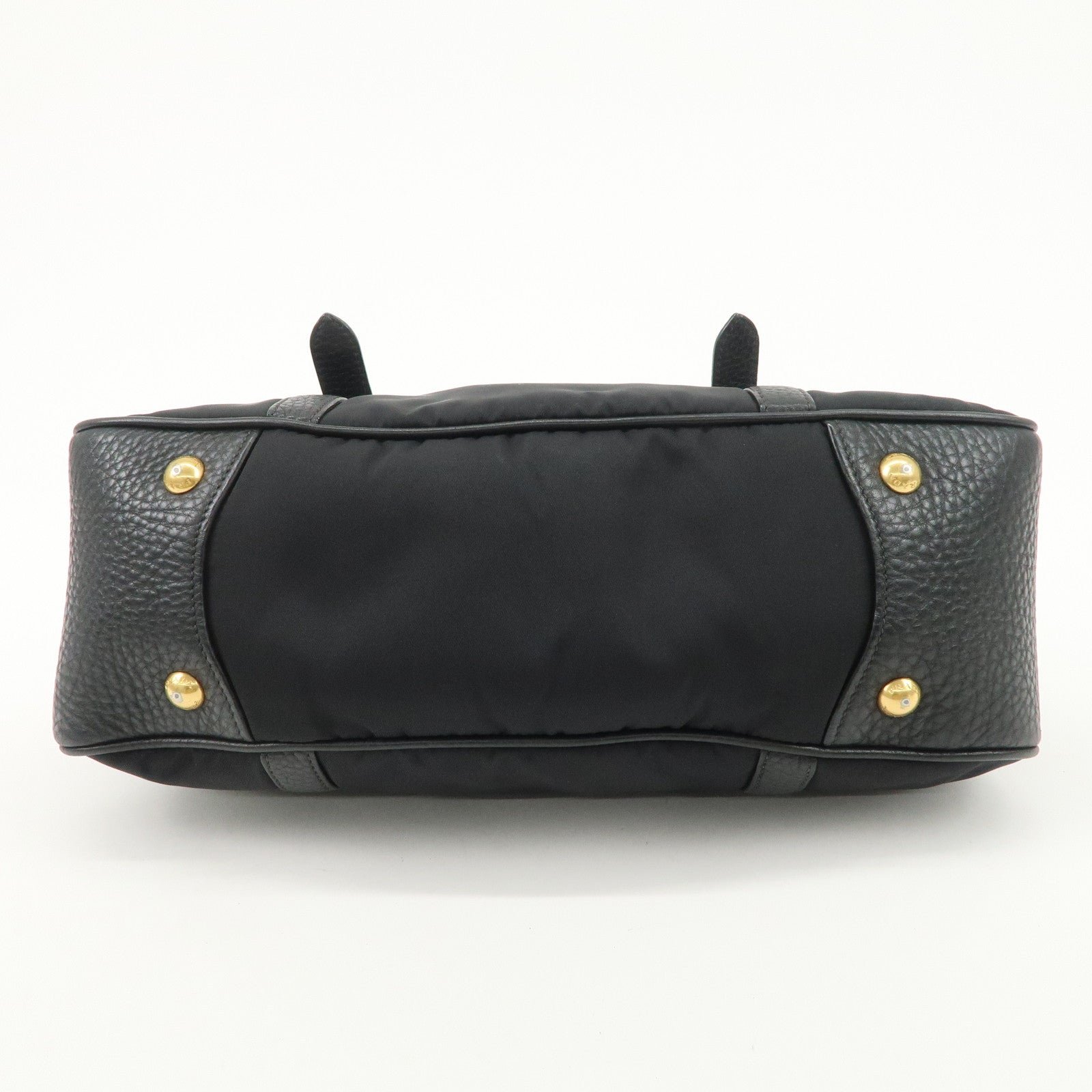 prada nylon leather 2way bag hand bag shoulder bag black bn2032 prada nylon leather 2way bag hand bag shoulder bag black bn2032