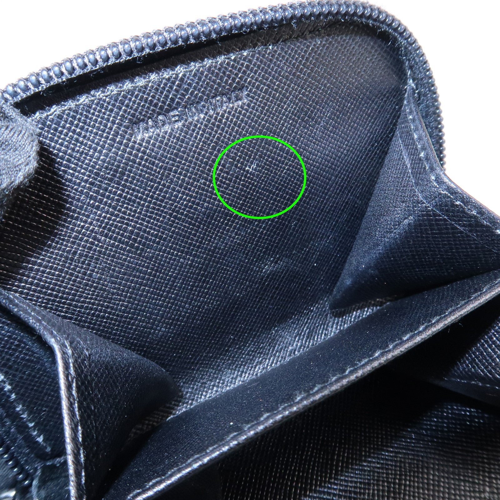 prada triangle logo saffiano leather round zippy coin case black prada triangle logo saffiano leather round zippy coin case black