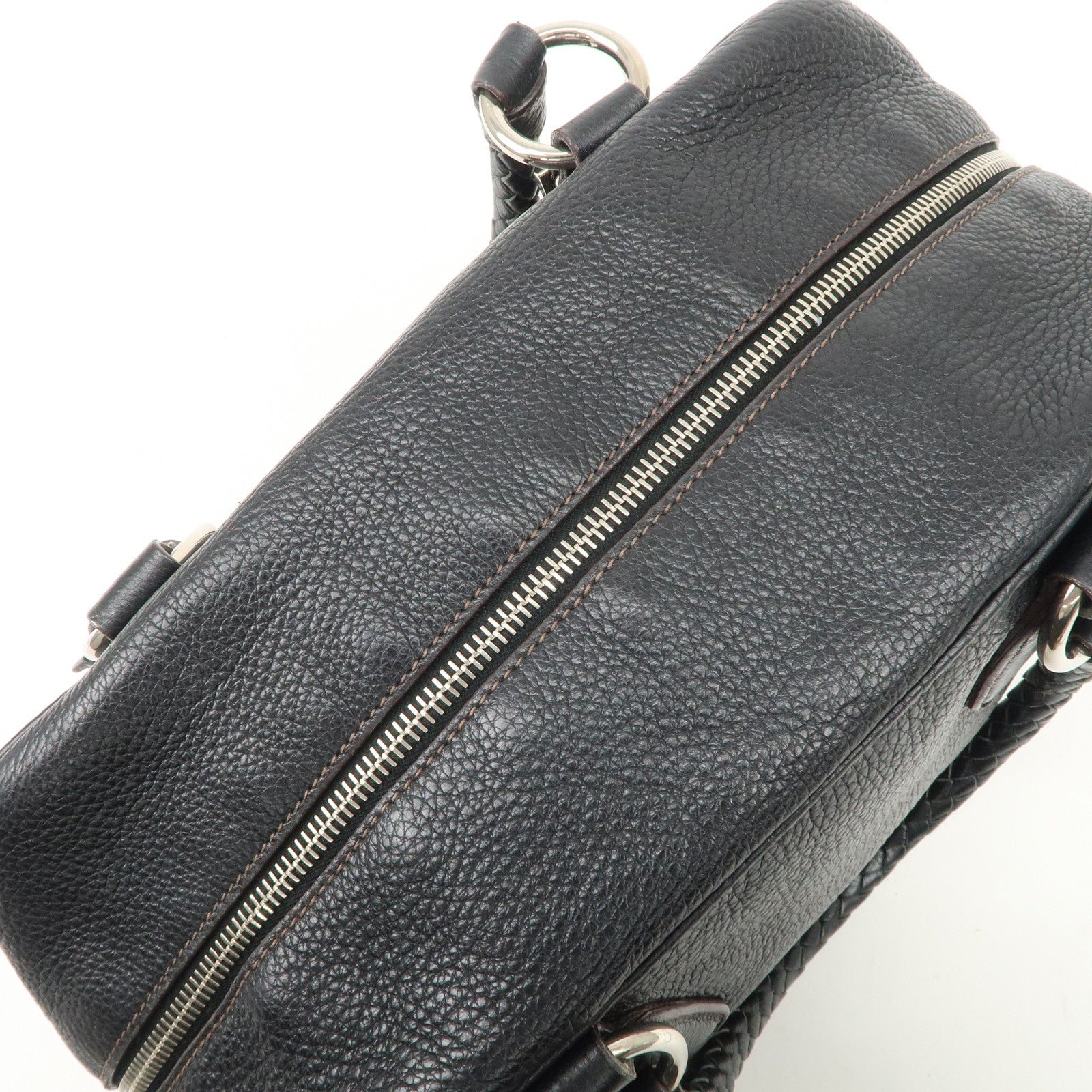 prada logo leather hand bag mini boston bag black bl0471 used prada logo leather hand bag mini boston bag black bl0471 used