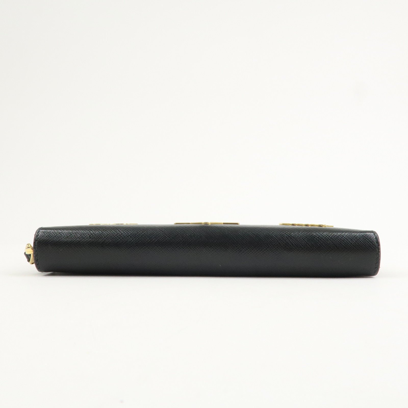 prada logo saffiano leather zippy long wallet black 1ml506 prada logo saffiano leather zippy long wallet black 1ml506