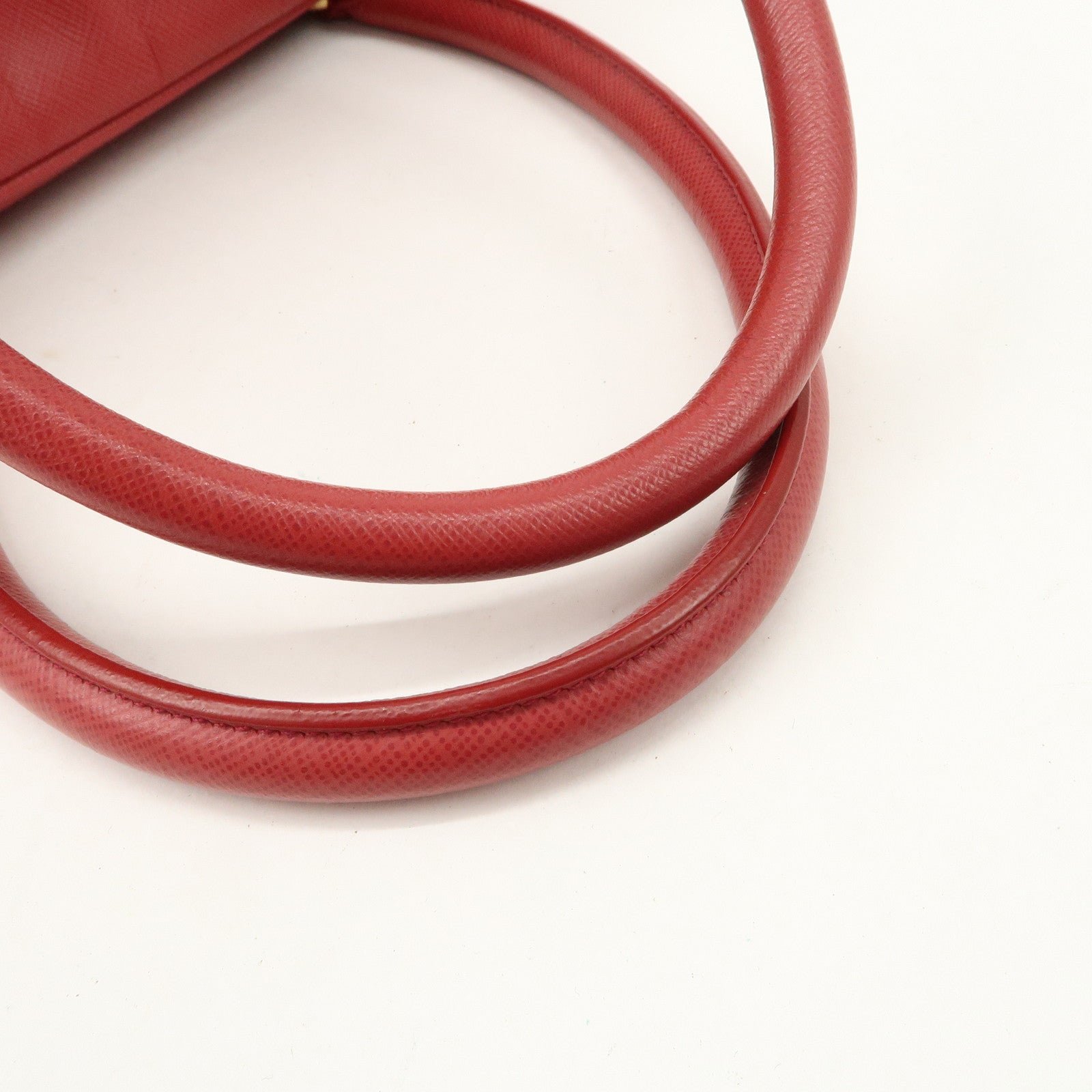 prada triangle logo saffiano leather boston bag hand bag red bl0095 used prada triangle logo saffiano leather boston bag hand bag red bl0095 used