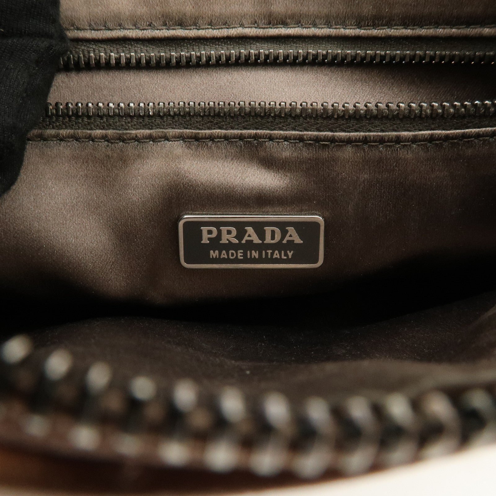 prada triangle logo leather shoulder bag hand bag brown used prada triangle logo leather shoulder bag hand bag brown used