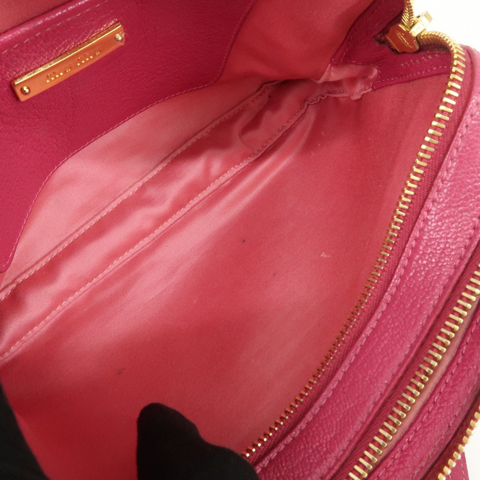 miu miu leather shoulder bag crossbody bag pink used miu miu leather shoulder bag crossbody bag pink used