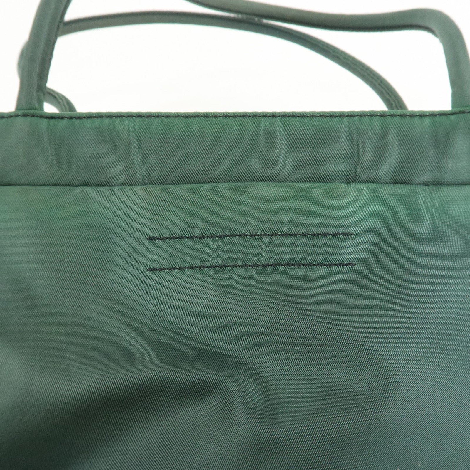 prada triangle logo nylon leather tote bag green prada triangle logo nylon leather tote bag green