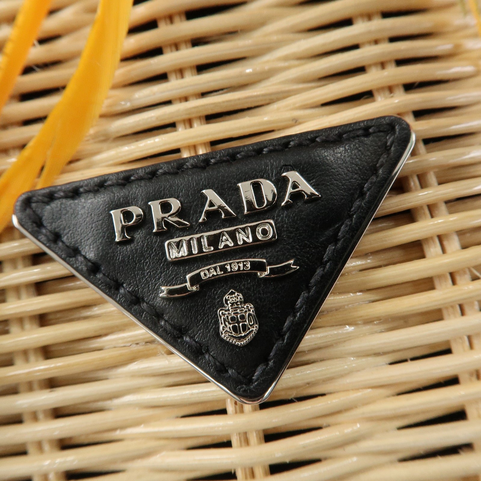 prada wicker canvas basket bag beige multicolor silver hdw 1bg835 used prada wicker canvas basket bag beige multicolor silver hdw 1bg835 used