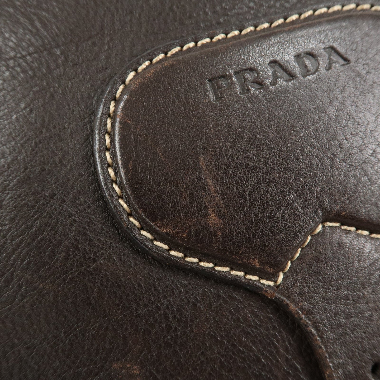 prada logo leather shoulder bag crossbody bag brown prada logo leather shoulder bag crossbody bag brown