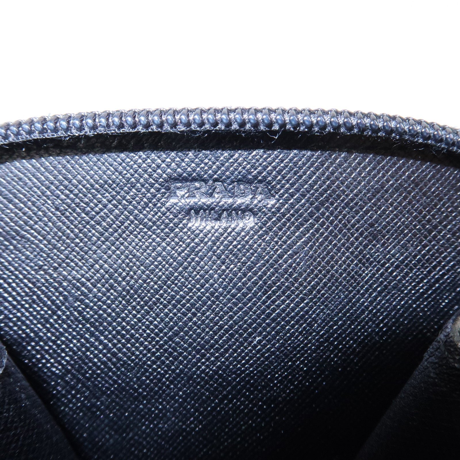 prada triangle logo saffiano leather round zippy coin case black prada triangle logo saffiano leather round zippy coin case black