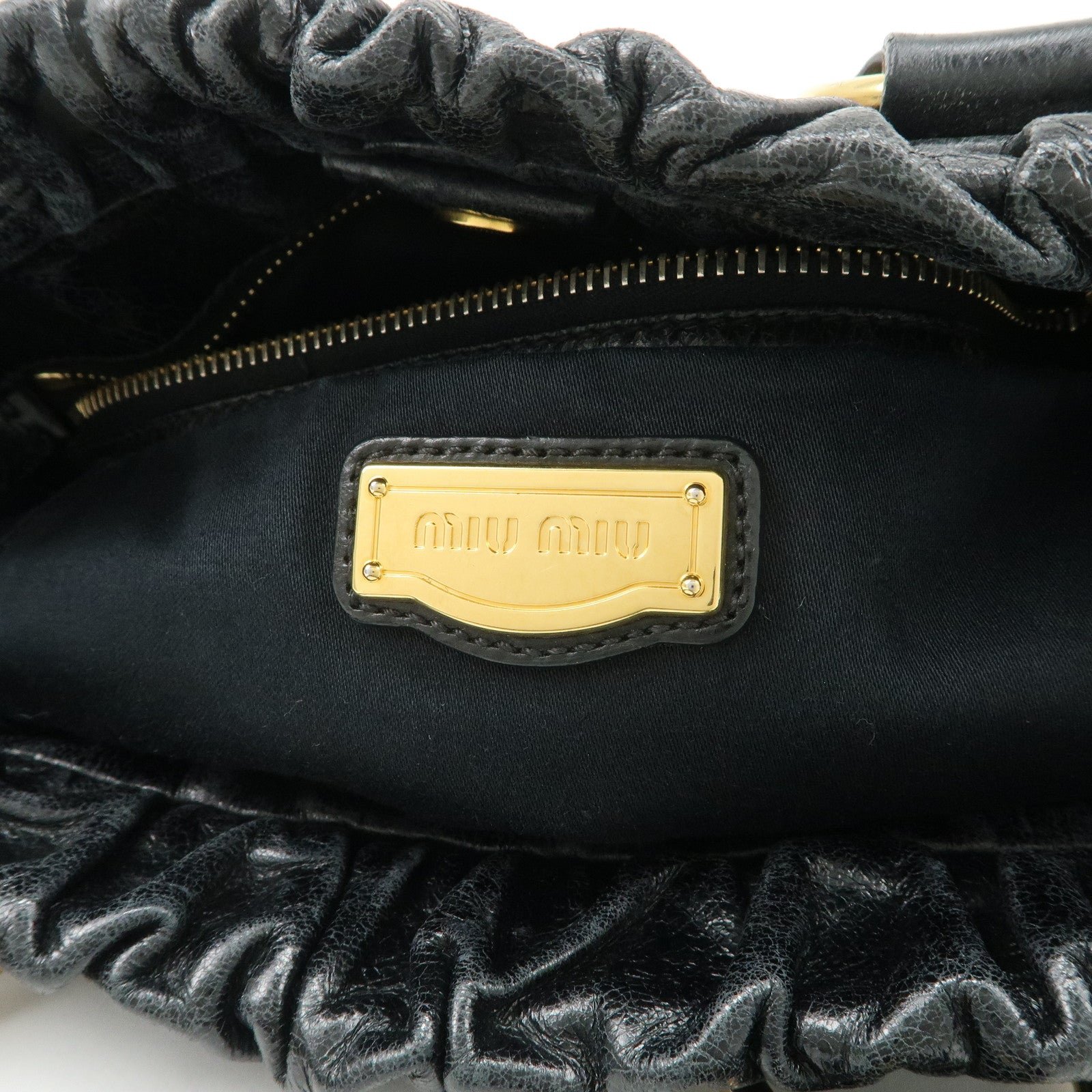 miu miu patent leather 2way tote bag shoulder bag black rt0383 miu miu patent leather 2way tote bag shoulder bag black rt0383