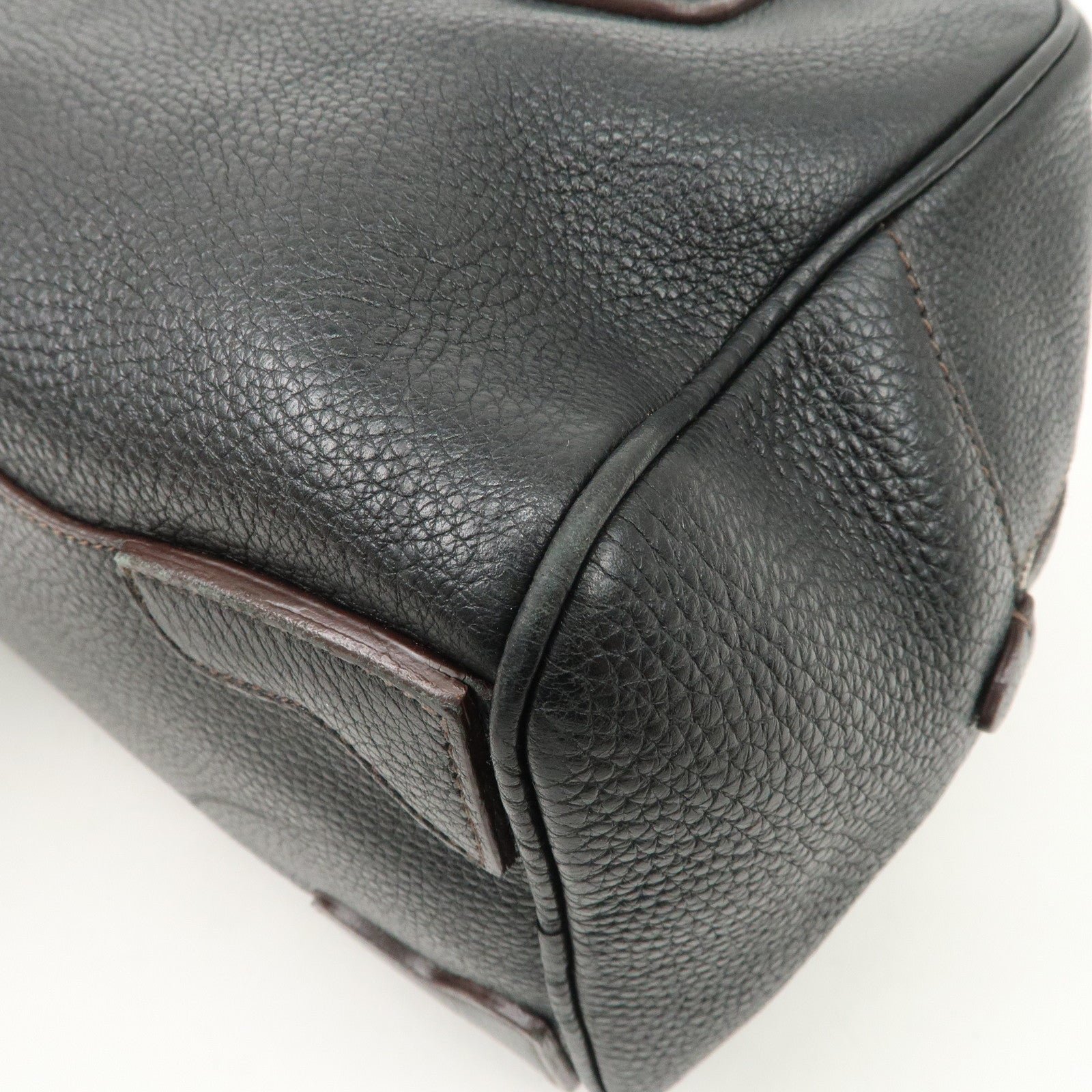 prada logo leather hand bag mini boston bag black bl0471 used prada logo leather hand bag mini boston bag black bl0471 used