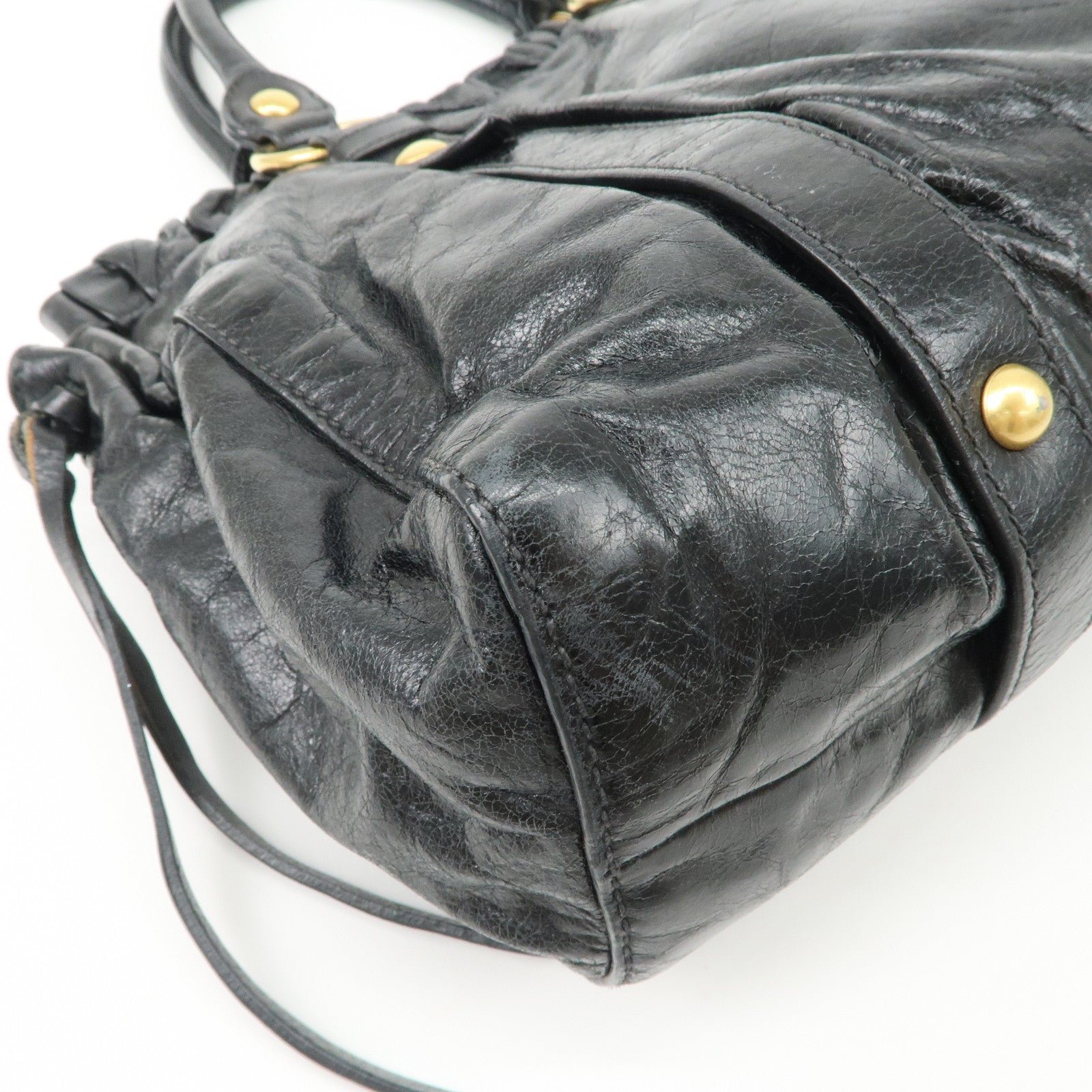 miu miu patent leather 2way tote bag shoulder bag black rt0383 miu miu patent leather 2way tote bag shoulder bag black rt0383