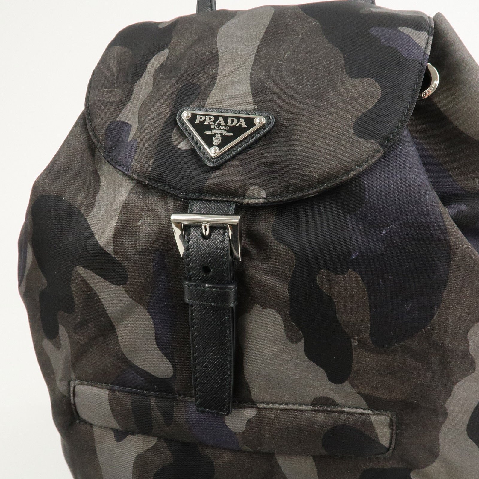 prada triangle logo nylon camouflage backpack ruck sack bz0032 prada triangle logo nylon camouflage backpack ruck sack bz0032