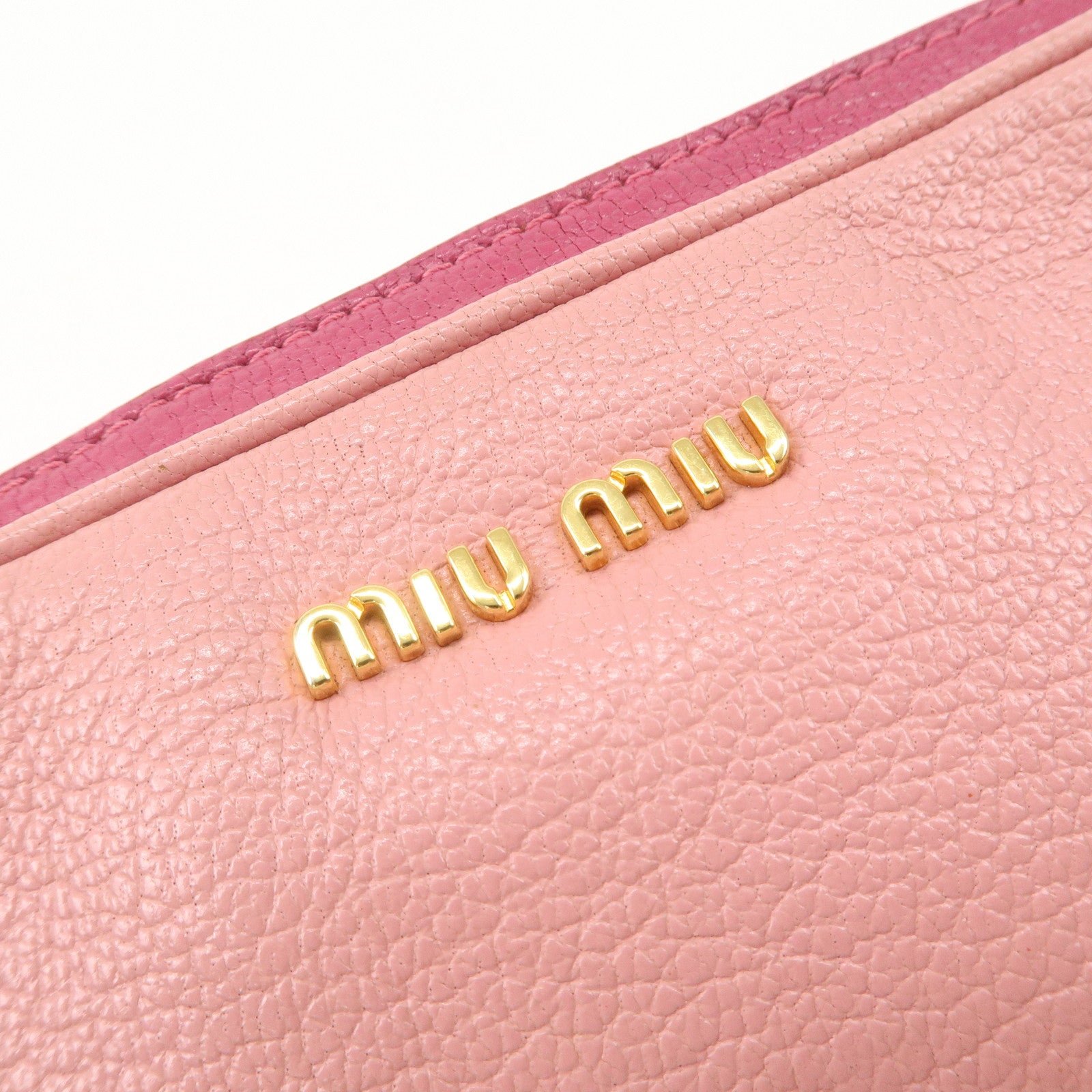miu miu leather shoulder bag crossbody bag pink used miu miu leather shoulder bag crossbody bag pink used