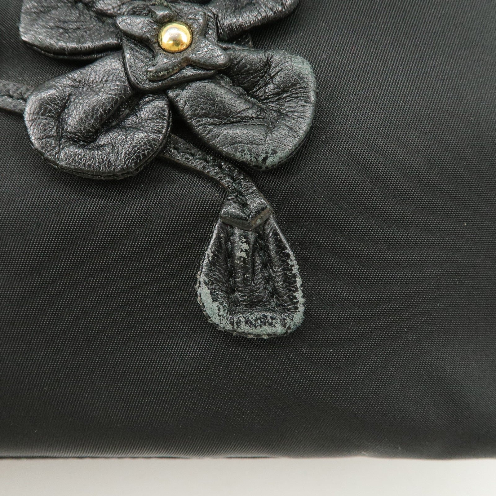 prada nylon leather hand bag black gold hardware 1ba084 prada nylon leather hand bag black gold hardware 1ba084