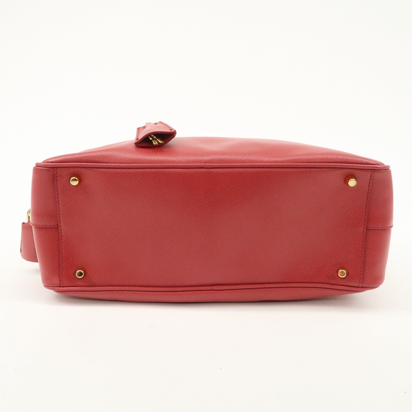 prada triangle logo saffiano leather boston bag hand bag red bl0095 used prada triangle logo saffiano leather boston bag hand bag red bl0095 used